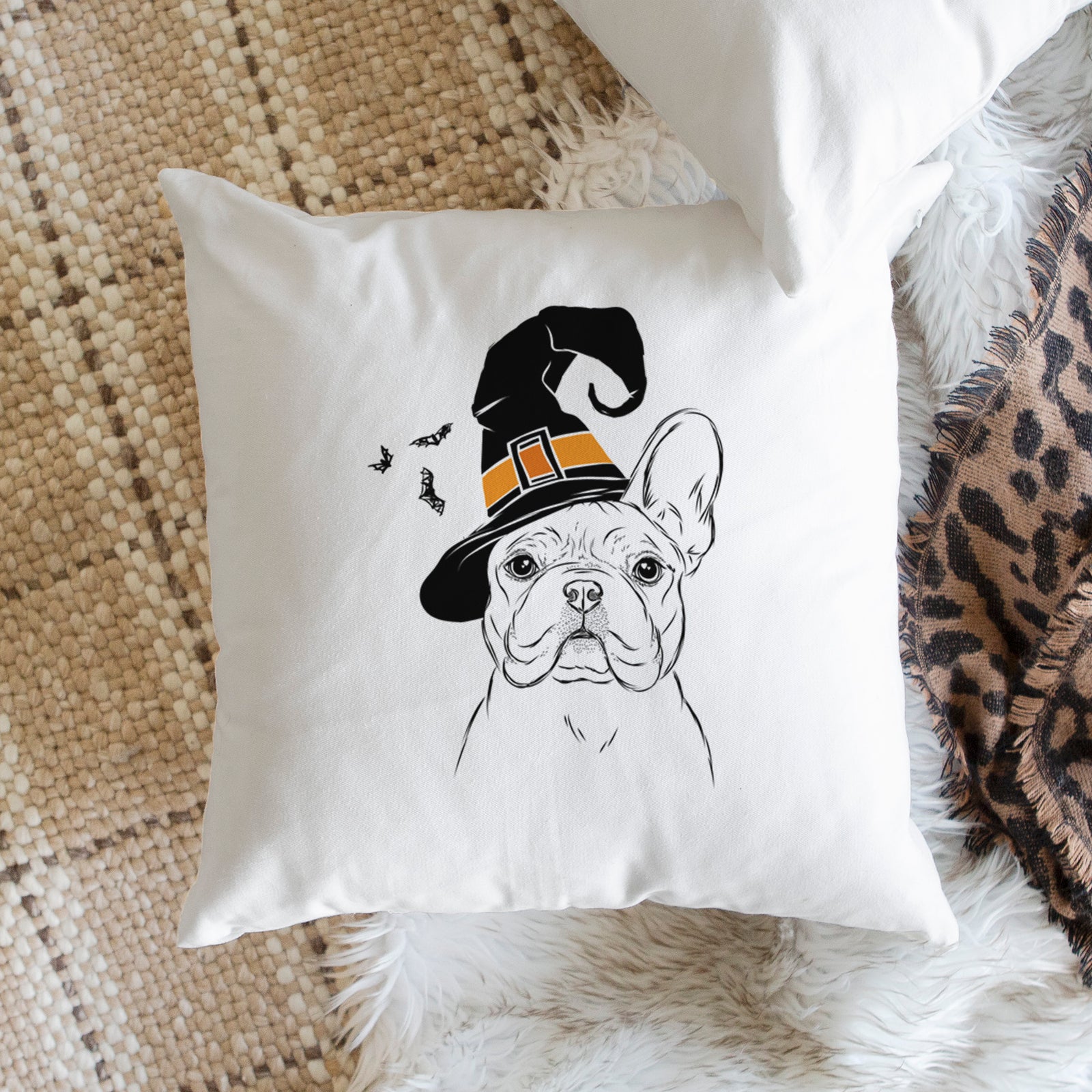 Franco the French Bulldog - Throw Pillow Cover