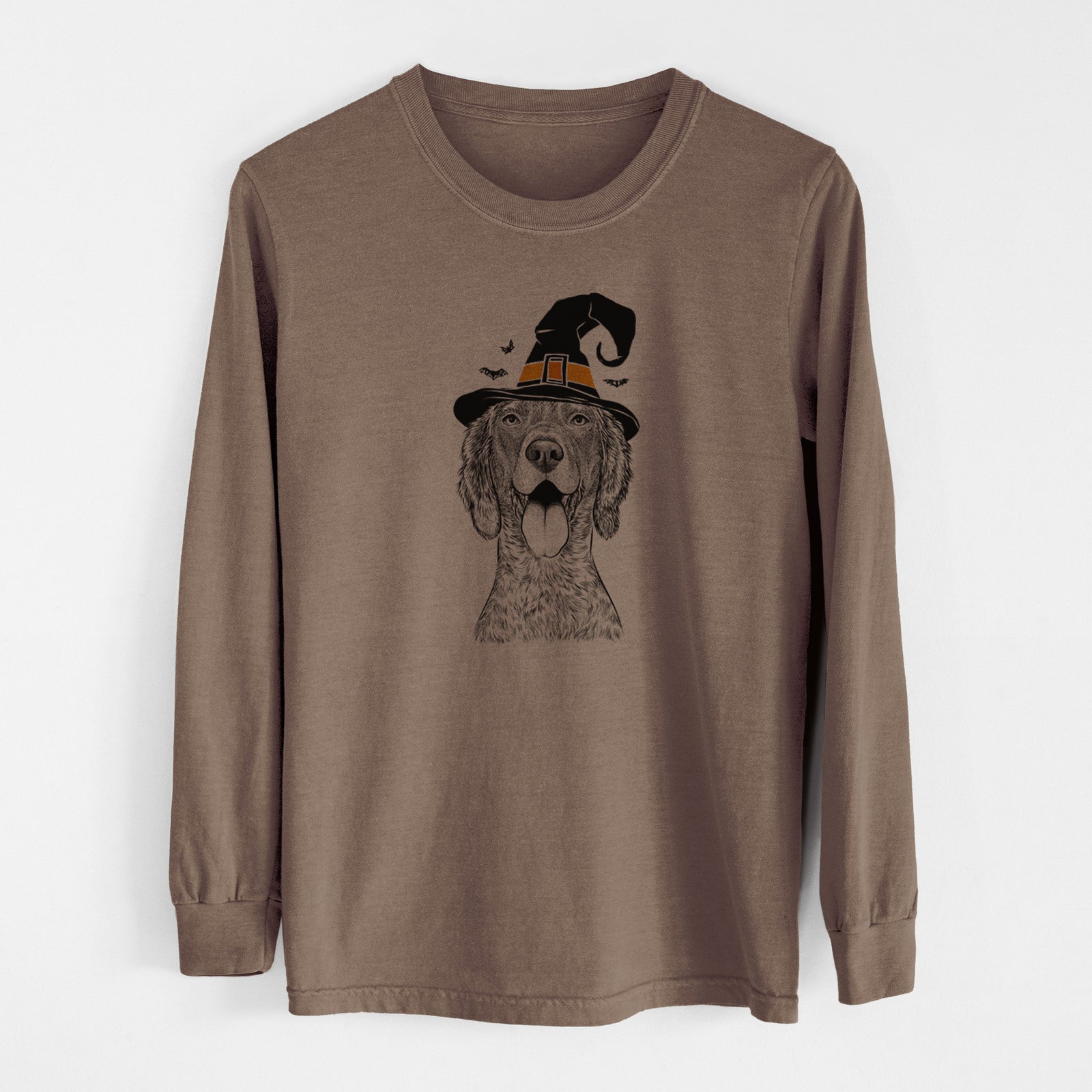 Witch Freddy the English Setter - Men's Heavyweight 100% Cotton Long Sleeve