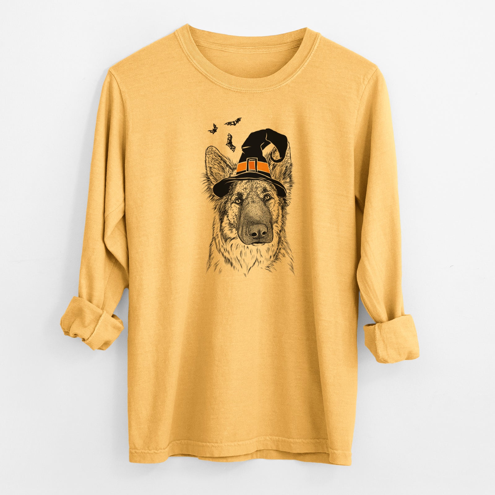 Witch Geddy the Shiloh Shepherd - Men's Heavyweight 100% Cotton Long Sleeve