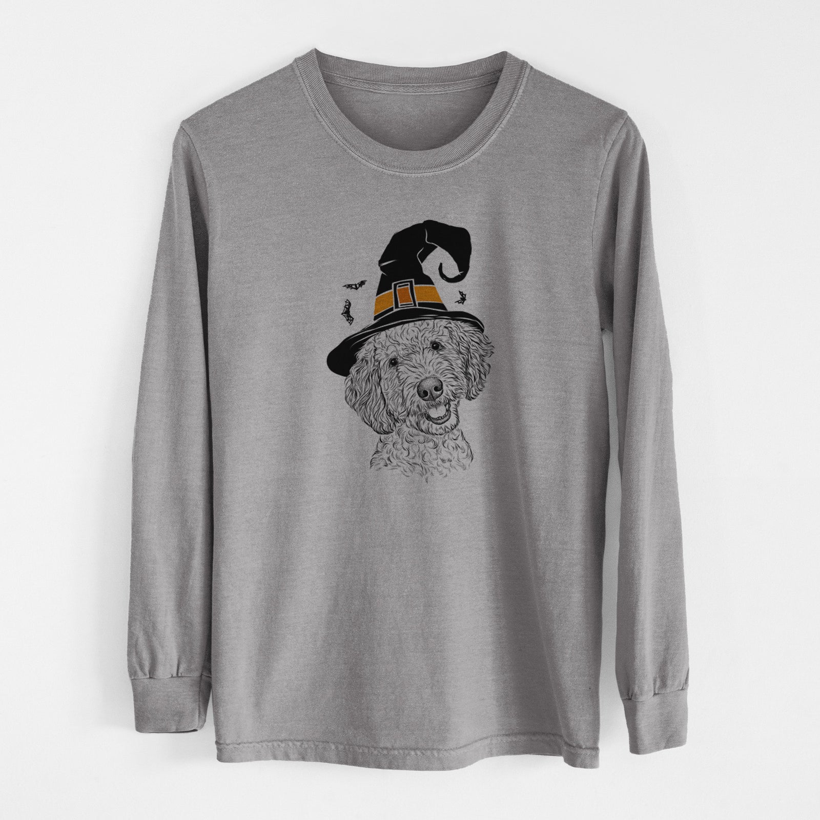 Witch Gizmo the Goldendoodle - Men's Heavyweight 100% Cotton Long Sleeve