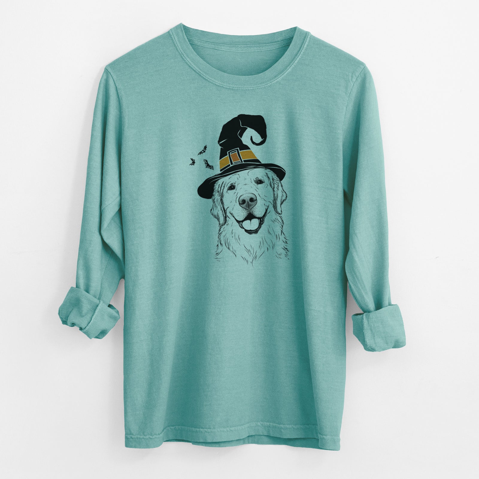 Witch Griffin the Golden Retriever - Men's Heavyweight 100% Cotton Long Sleeve