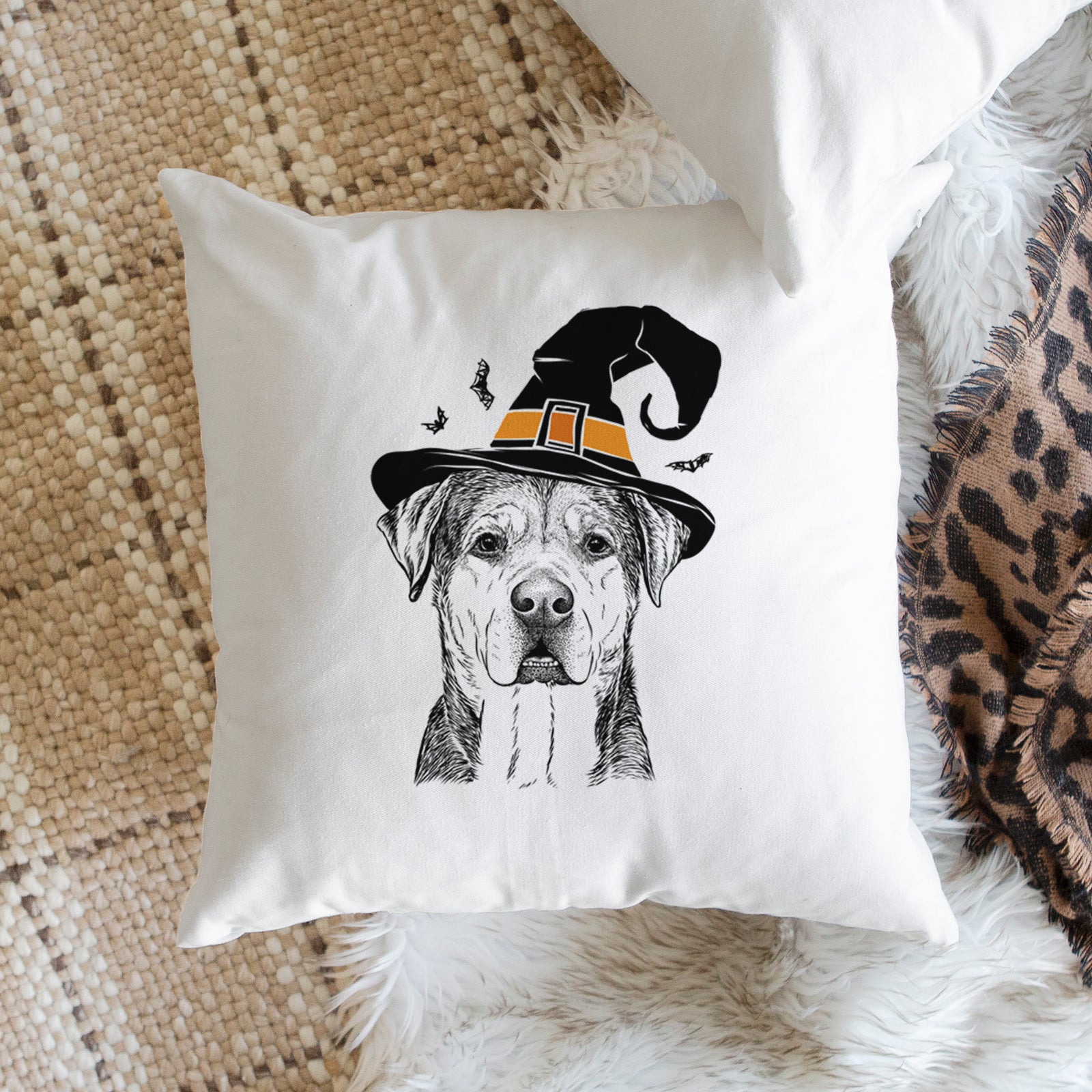 Gus the Rottweiler Mix - Throw Pillow Cover