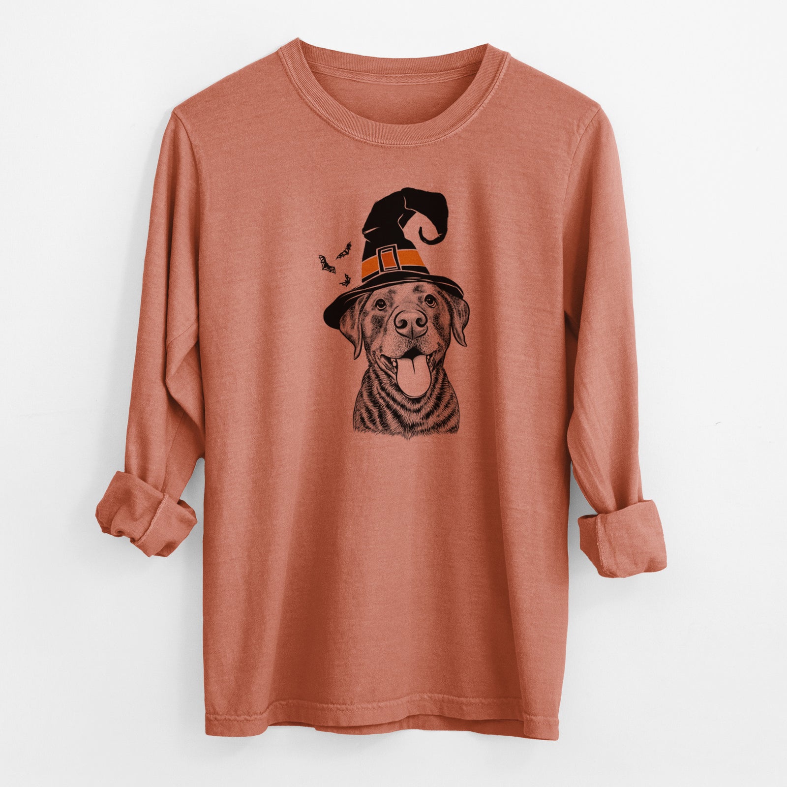 Witch Gwen the Labrador Retriever - Men's Heavyweight 100% Cotton Long Sleeve
