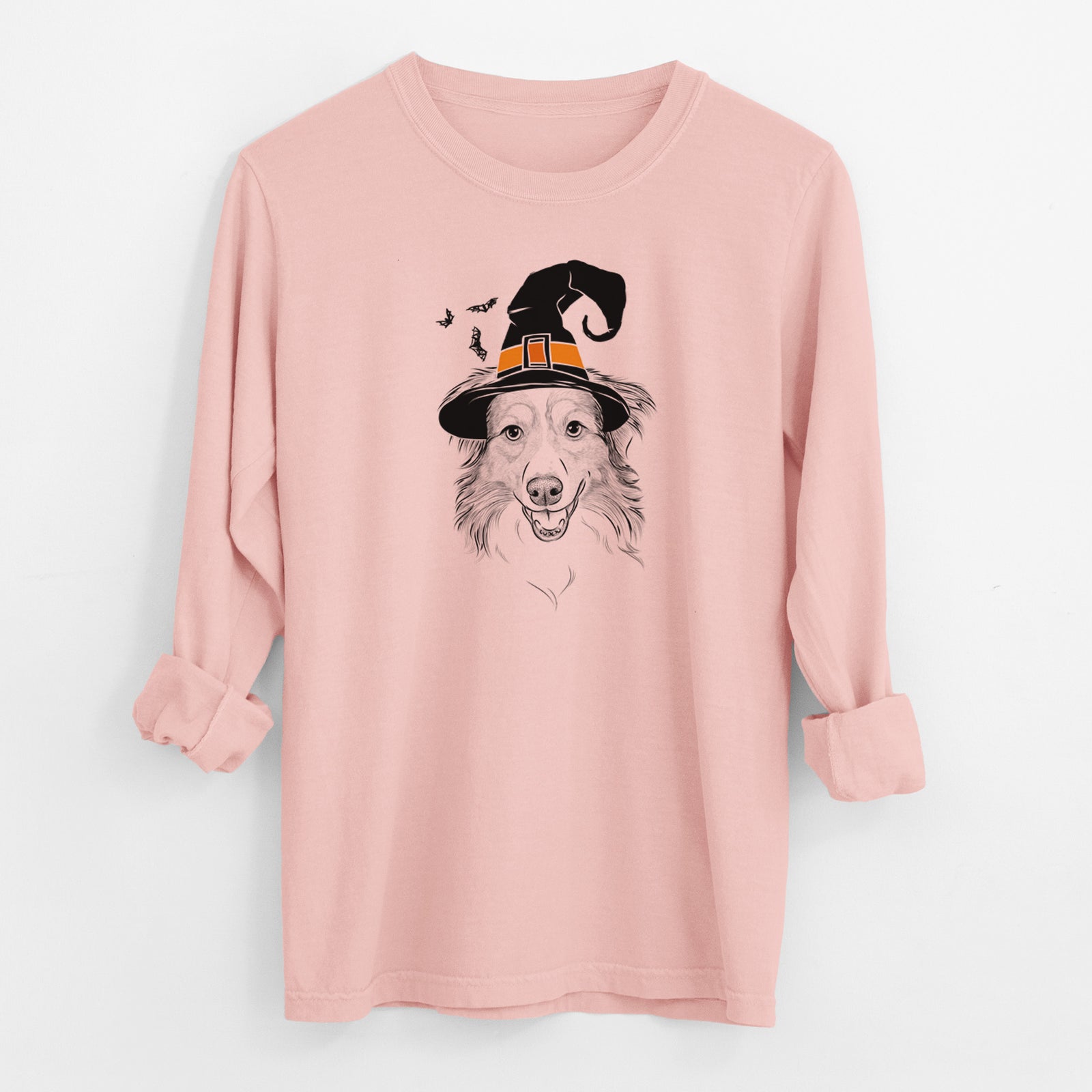Witch Hattie the Australian Shepherd - Men's Heavyweight 100% Cotton Long Sleeve
