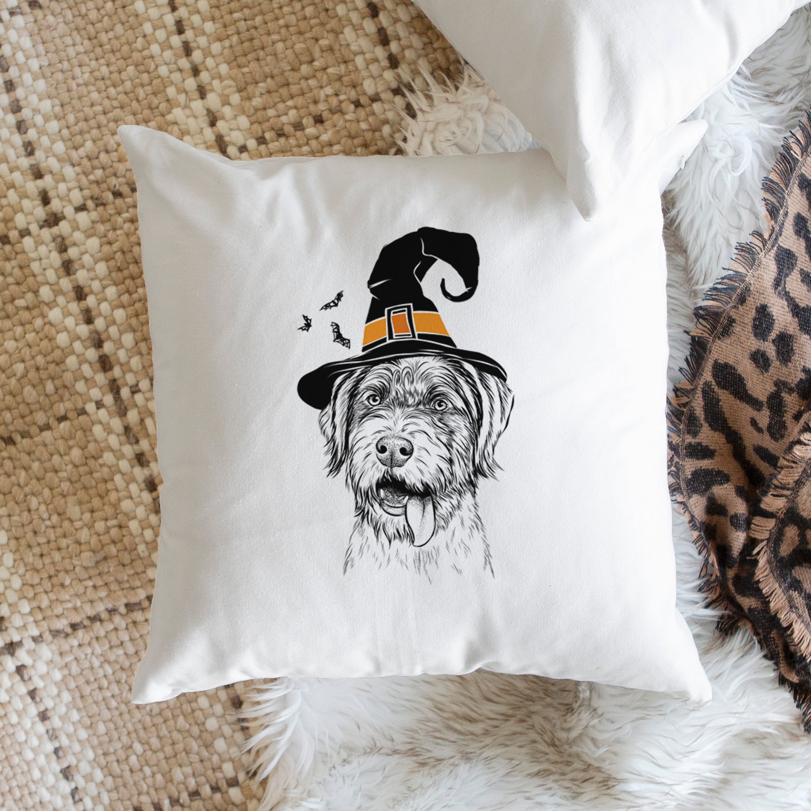 Hazel the German Wirehaired Pointer Mix - Throw Pillow Cover