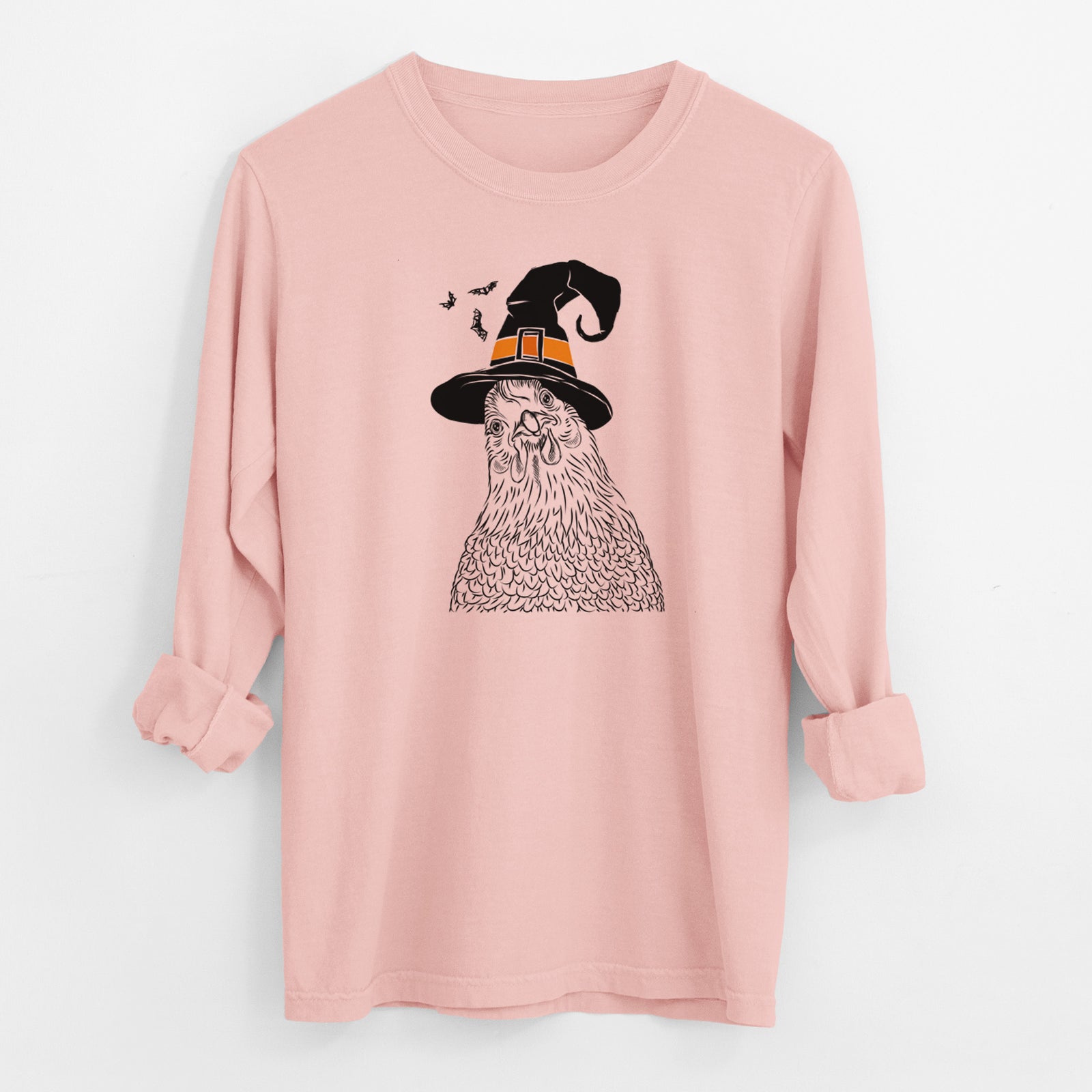 Witch Henrietta the Chicken - Men's Heavyweight 100% Cotton Long Sleeve