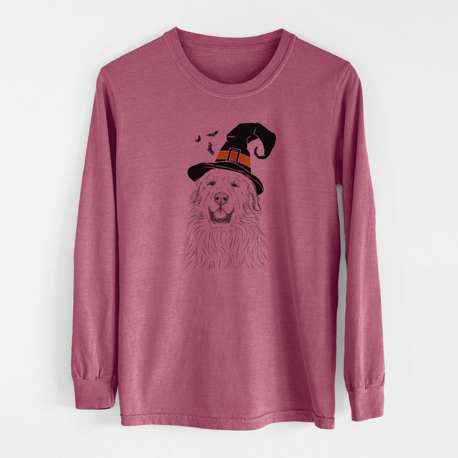 Witch Horton the Great Pyrenees - Men's Heavyweight 100% Cotton Long Sleeve