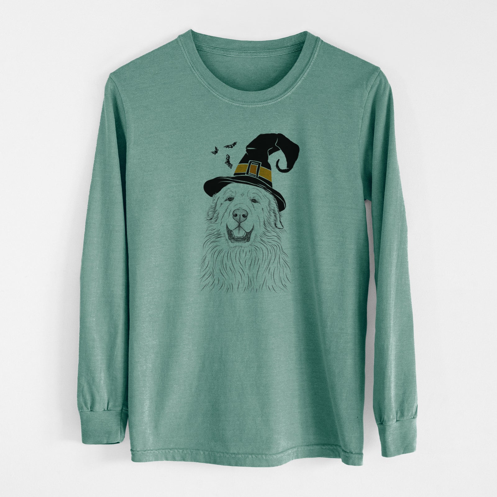 Witch Horton the Great Pyrenees - Men's Heavyweight 100% Cotton Long Sleeve