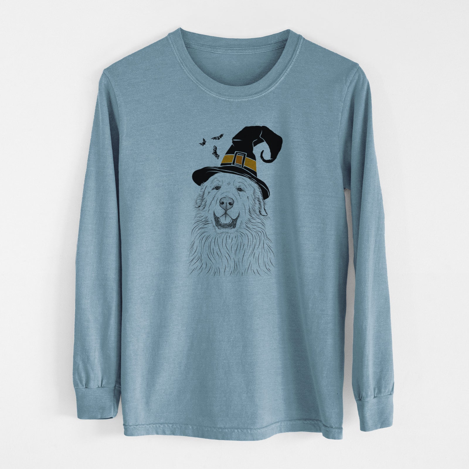 Witch Horton the Great Pyrenees - Men's Heavyweight 100% Cotton Long Sleeve