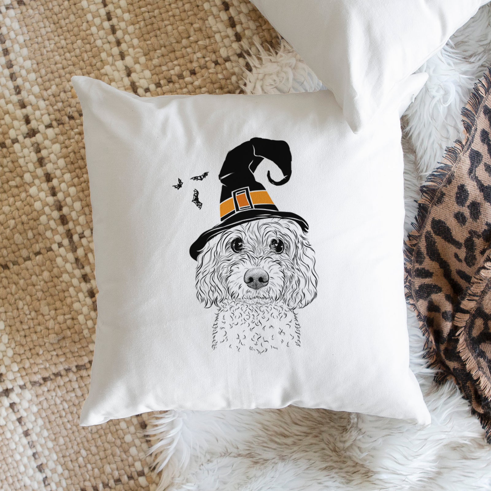 Izzie the Cavachon - Throw Pillow Cover