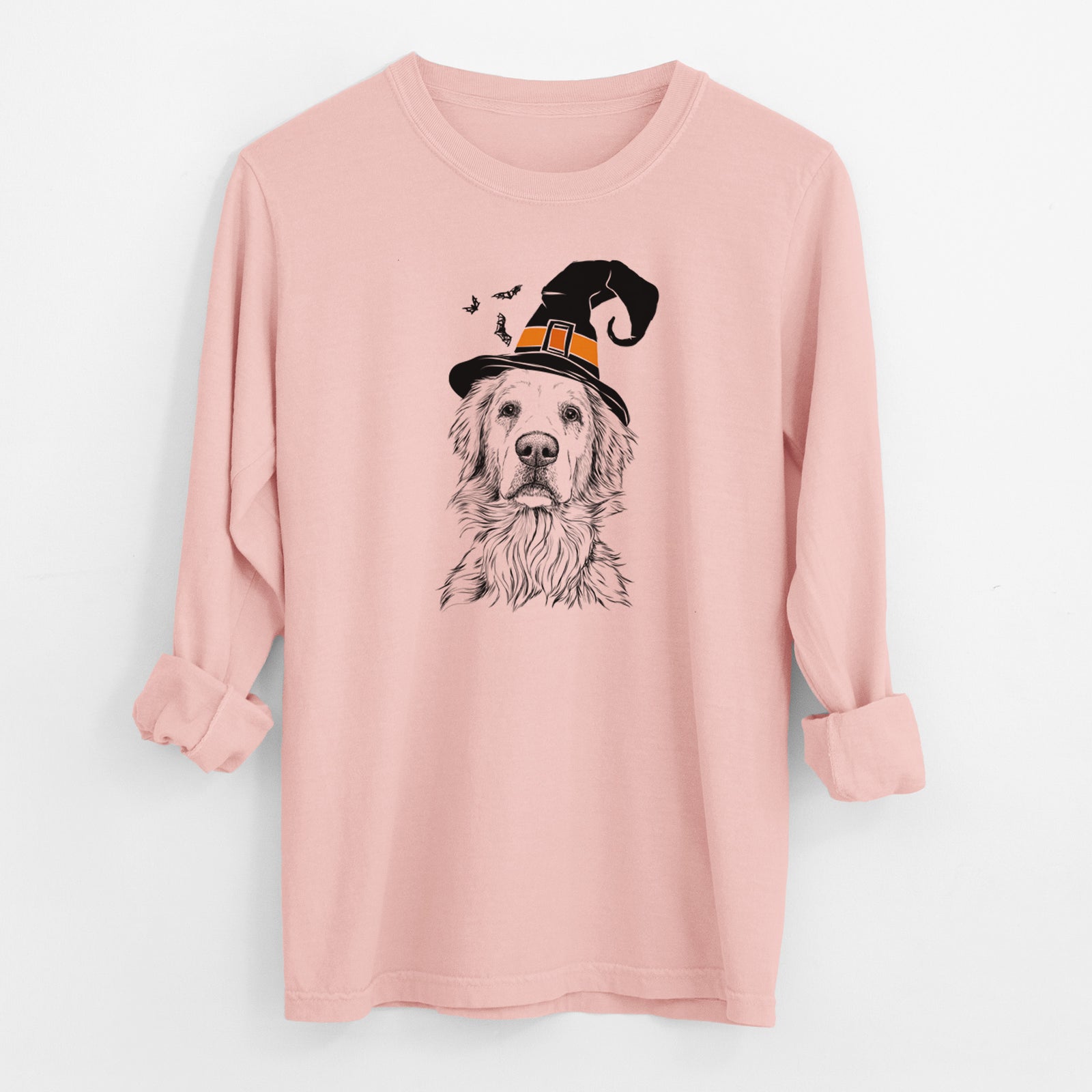 Witch Jake aroni the Golden Retriever - Men's Heavyweight 100% Cotton Long Sleeve