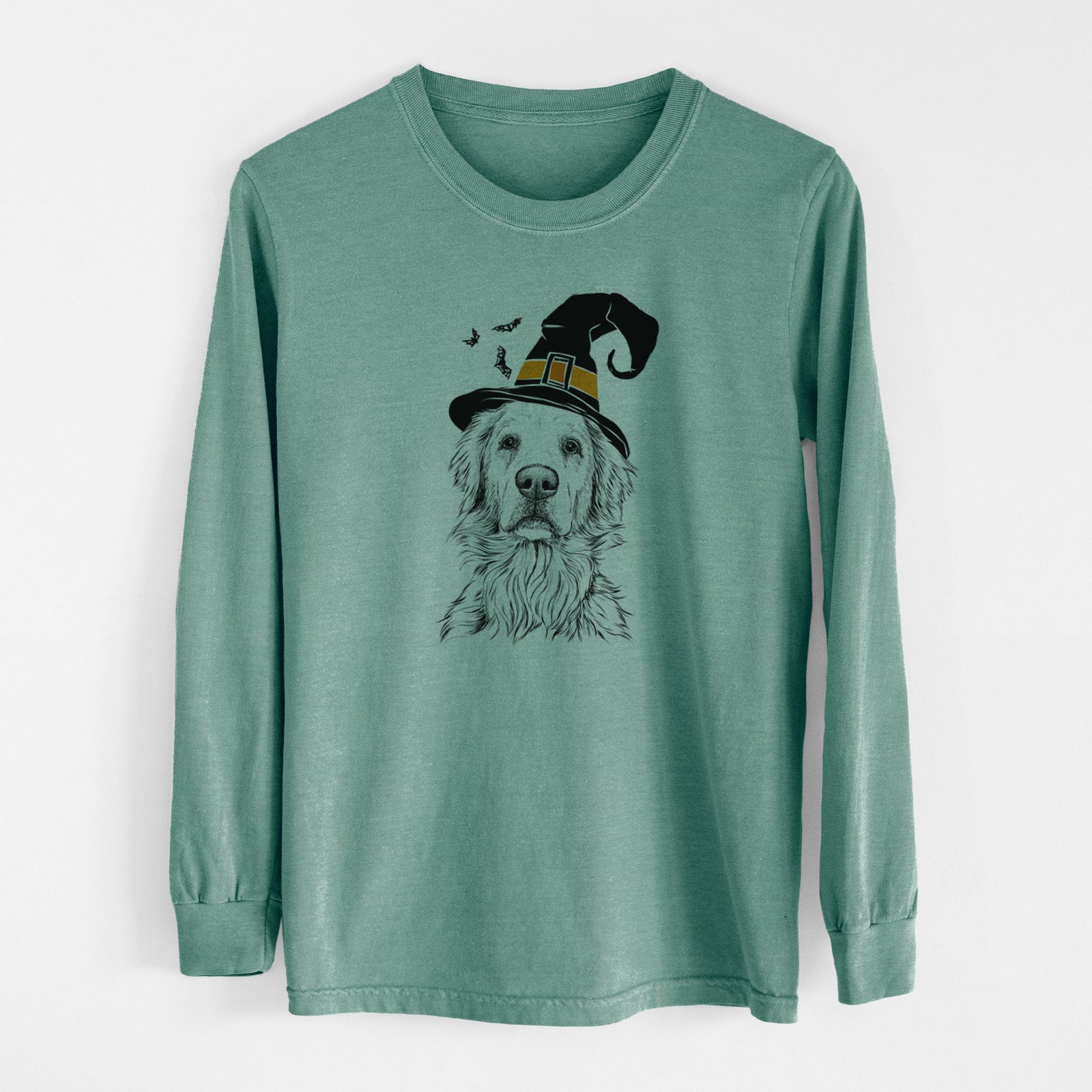 Witch Jake aroni the Golden Retriever - Men's Heavyweight 100% Cotton Long Sleeve