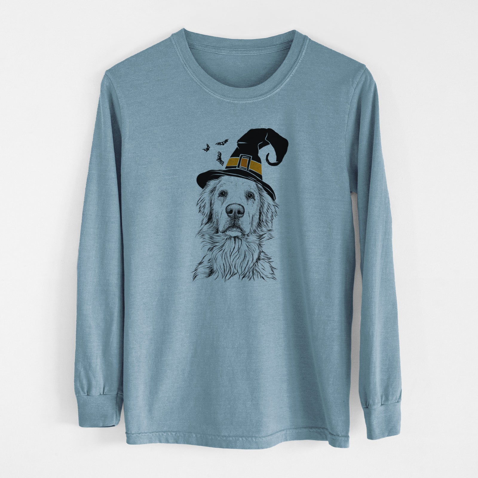 Witch Jake aroni the Golden Retriever - Men's Heavyweight 100% Cotton Long Sleeve