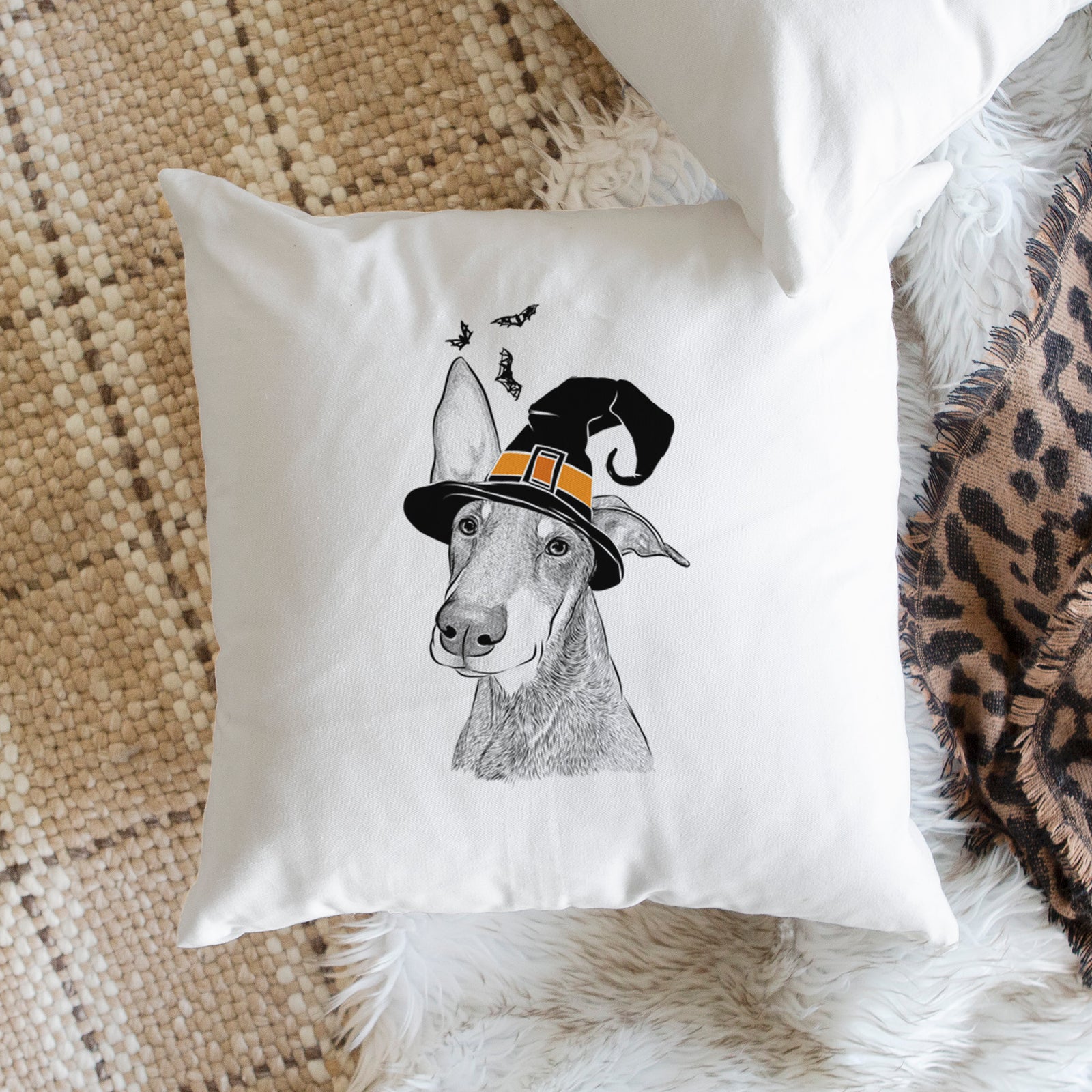 Kain the Doberman Pinscher - Throw Pillow Cover