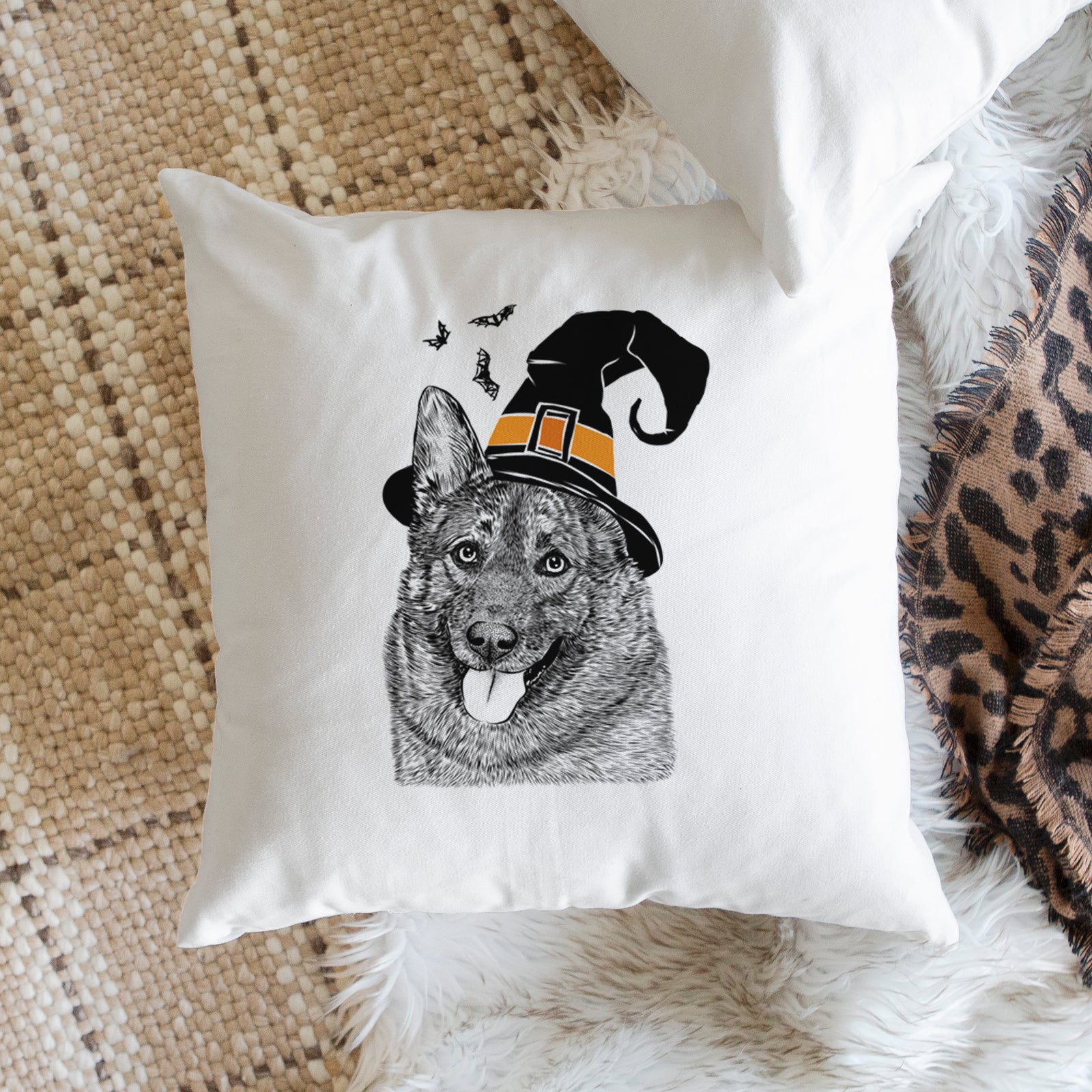 Kasia the Norwegian Elkhound - Throw Pillow Cover