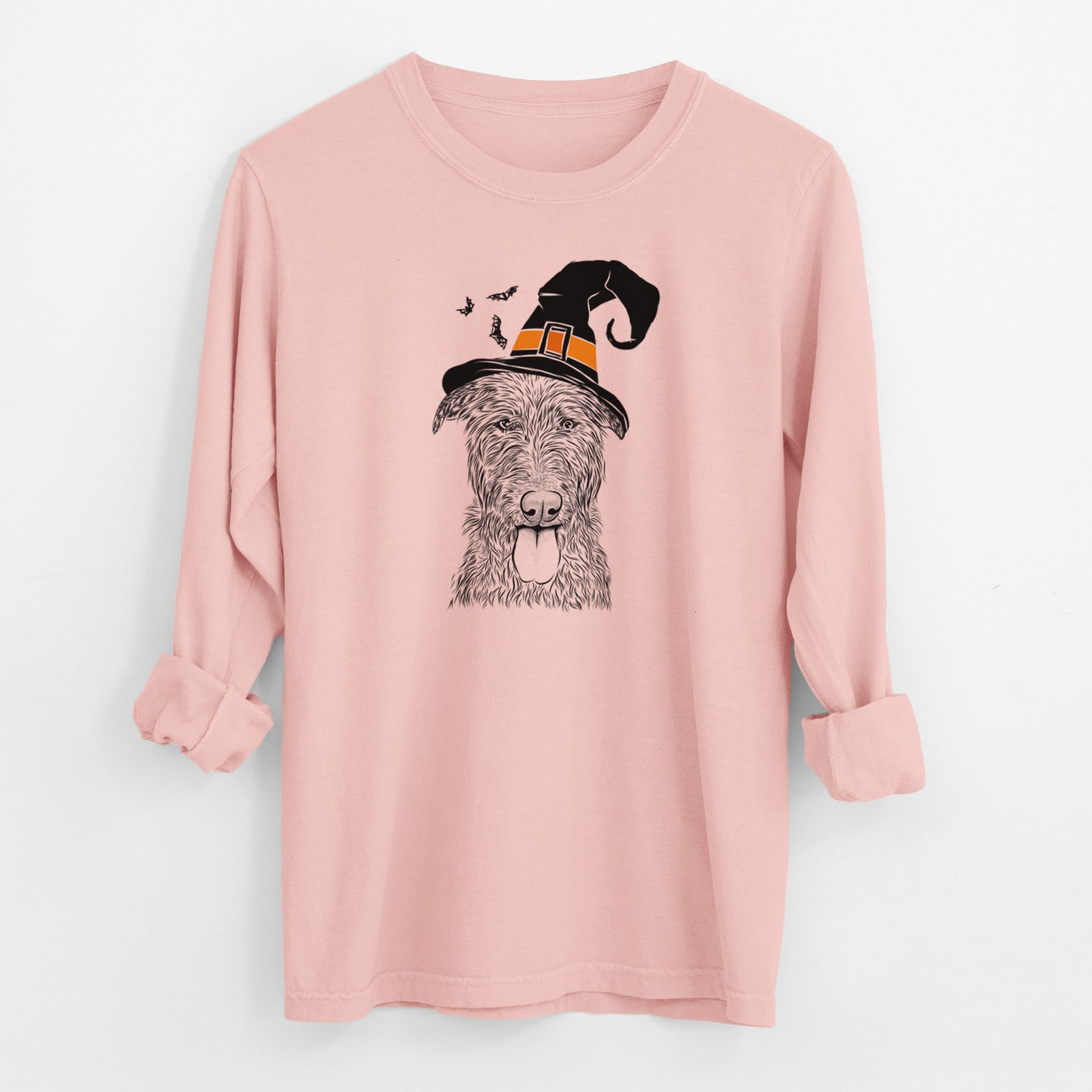 Witch Keeva the Irish Wolfhound - Men's Heavyweight 100% Cotton Long Sleeve