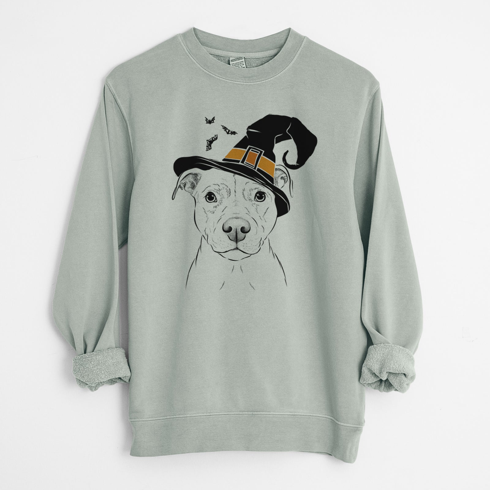Witch Khaleesi the Pitbull - Unisex Pigment Dyed Crew Sweatshirt