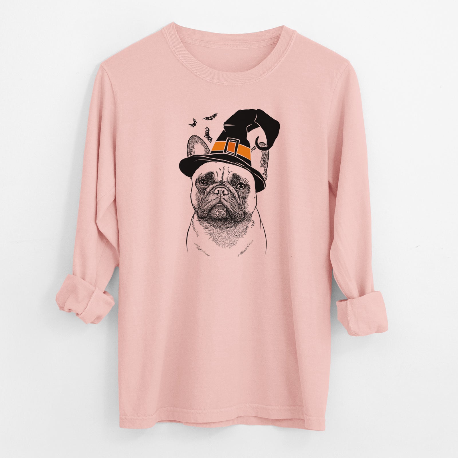 Witch Kingsleigh the French Bulldog - Men's Heavyweight 100% Cotton Long Sleeve