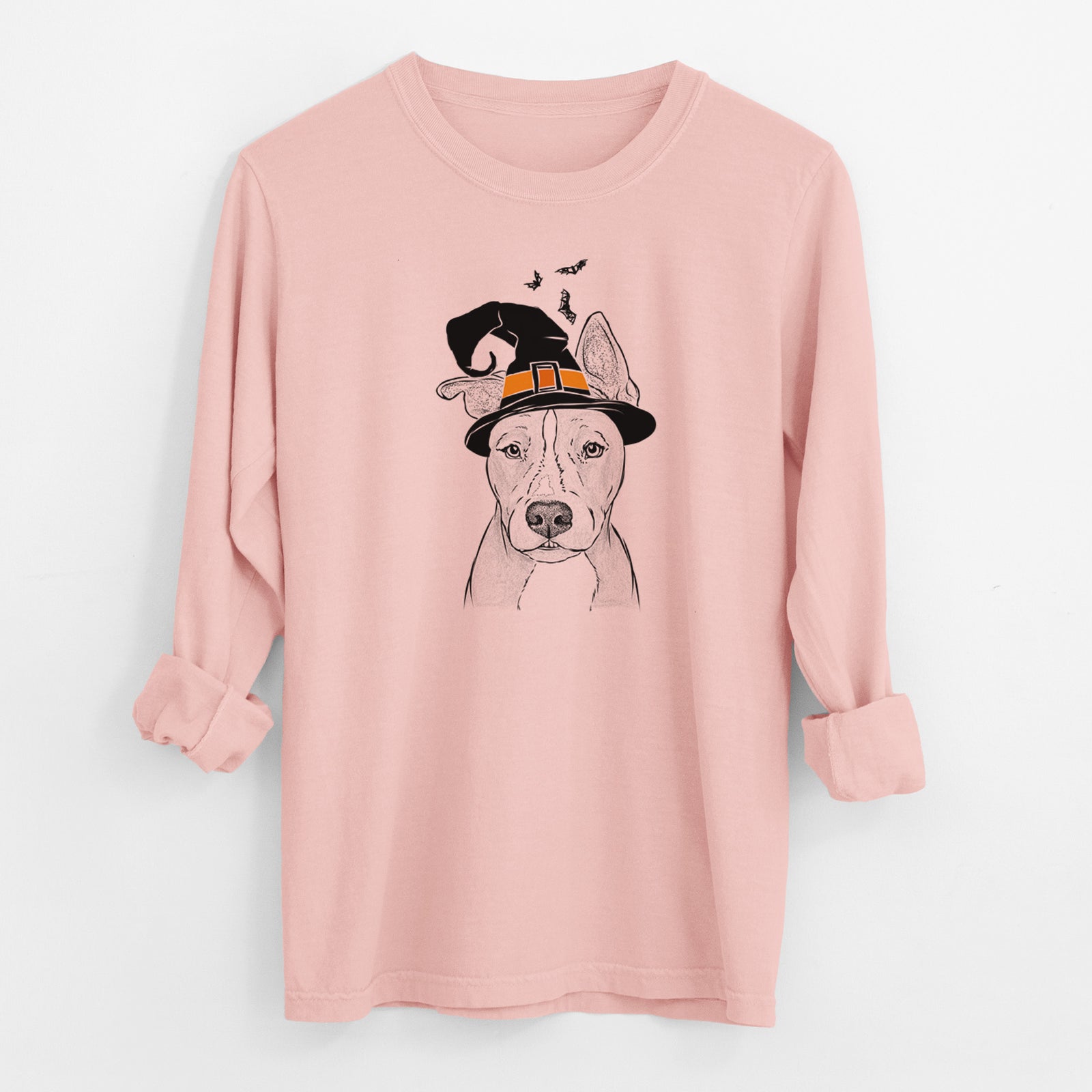 Witch Kisses the Pitbull - Men's Heavyweight 100% Cotton Long Sleeve