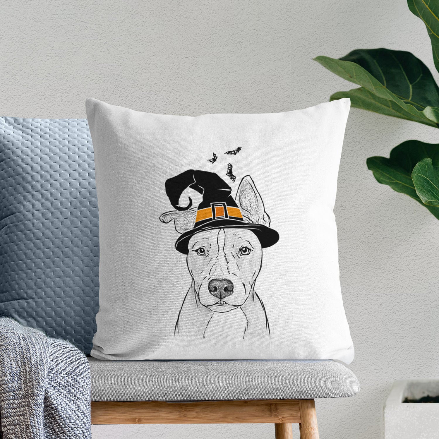 Kisses the Pitbull - Throw Pillow Cover