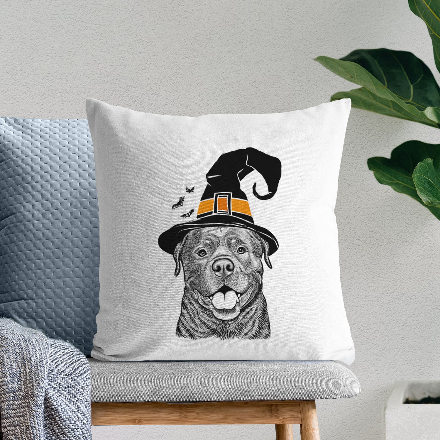 Kojak the Rottweiler - Throw Pillow Cover