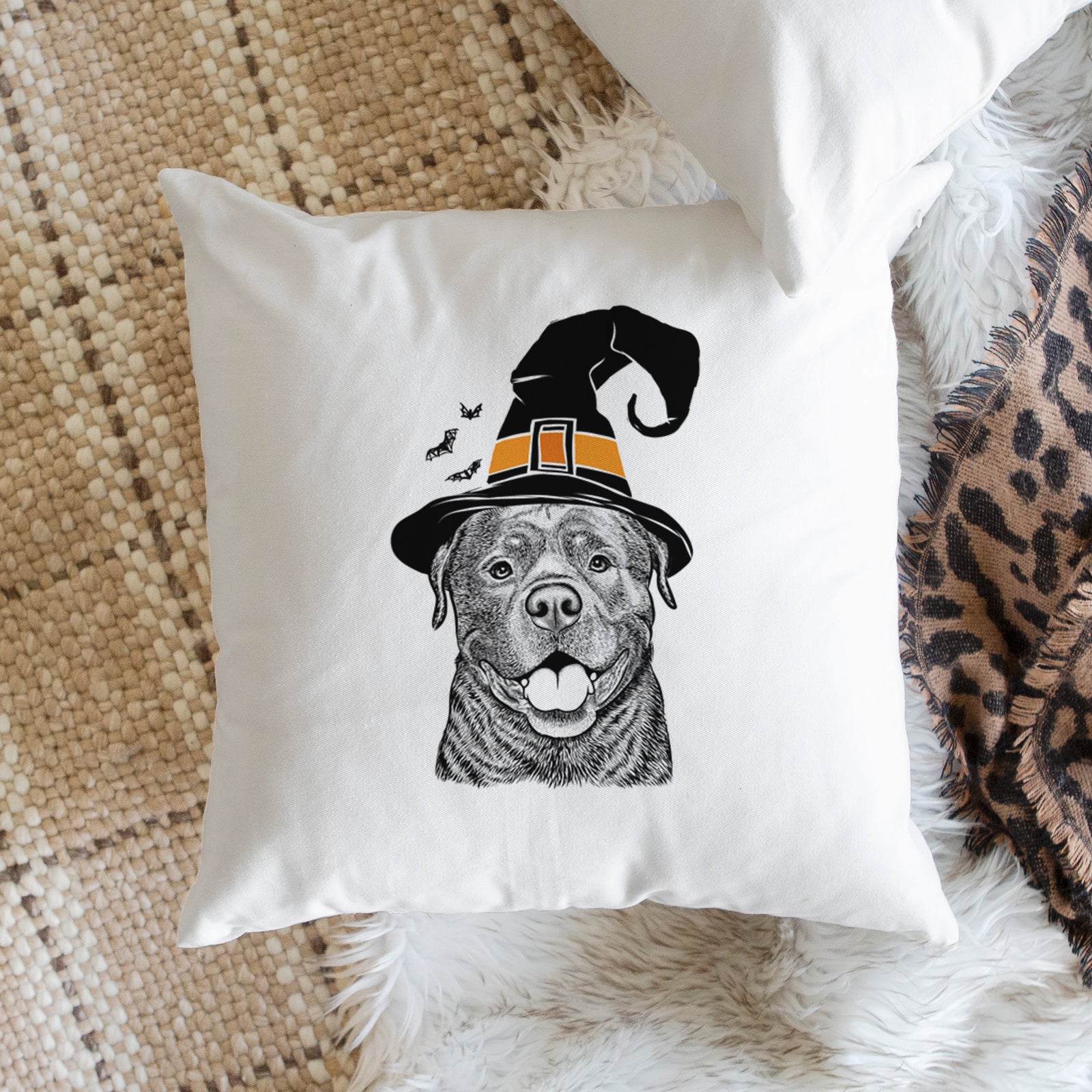Kojak the Rottweiler - Throw Pillow Cover