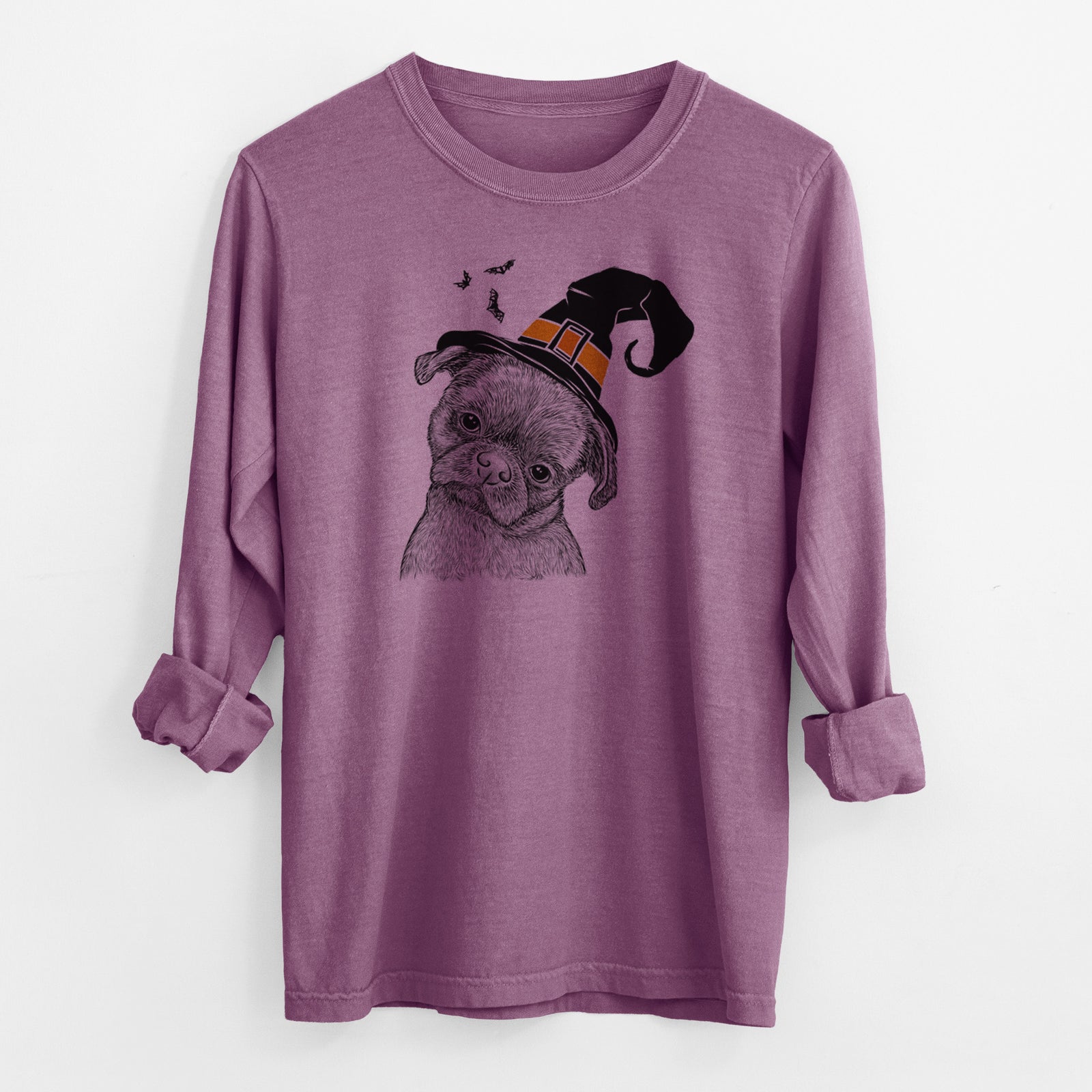 Witch Koko the Shih Tzu - Men's Heavyweight 100% Cotton Long Sleeve