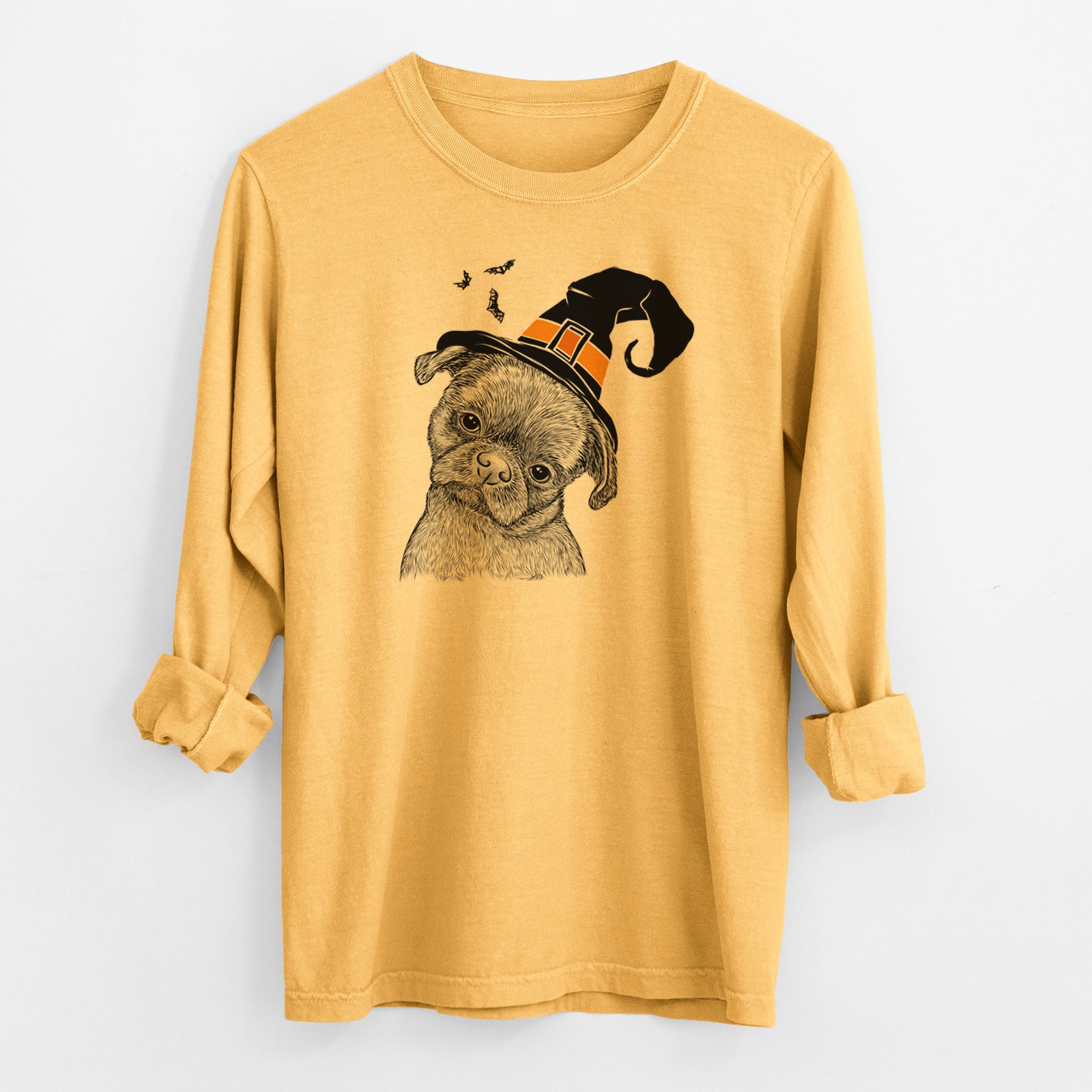 Witch Koko the Shih Tzu - Men's Heavyweight 100% Cotton Long Sleeve