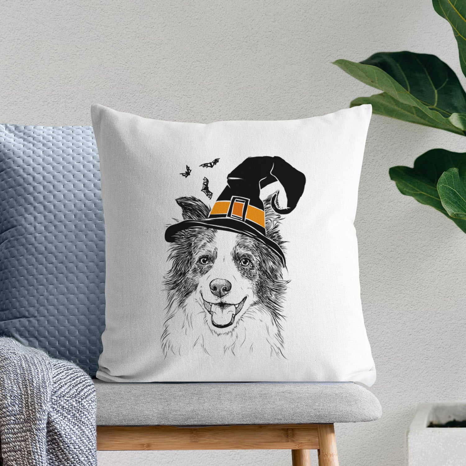 Kylee the Border Collie - Throw Pillow Cover