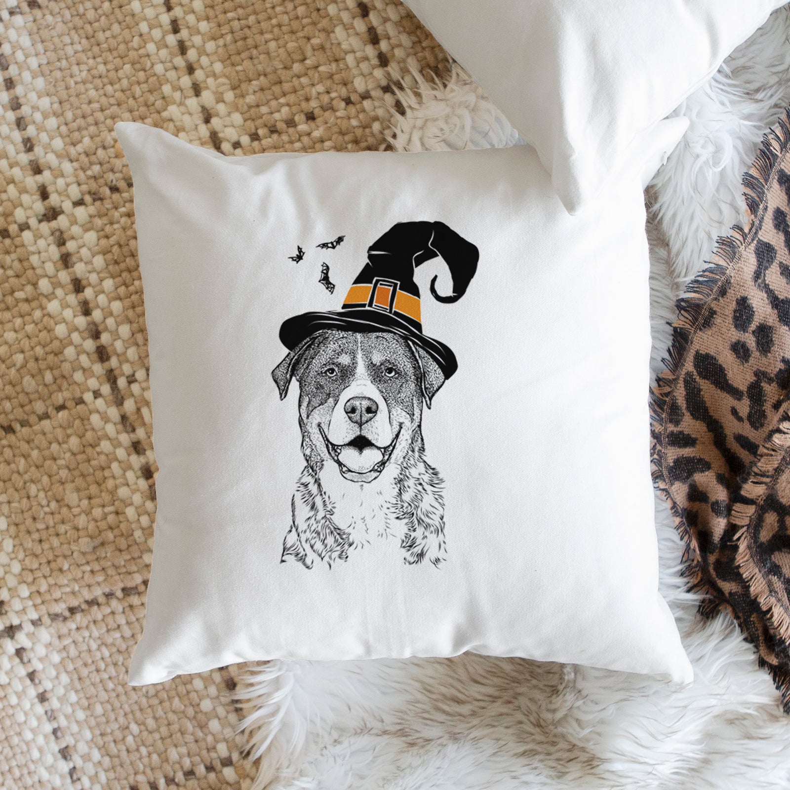 Leon the Greater Swiss Mountain Dog - Throw Pillow Cover