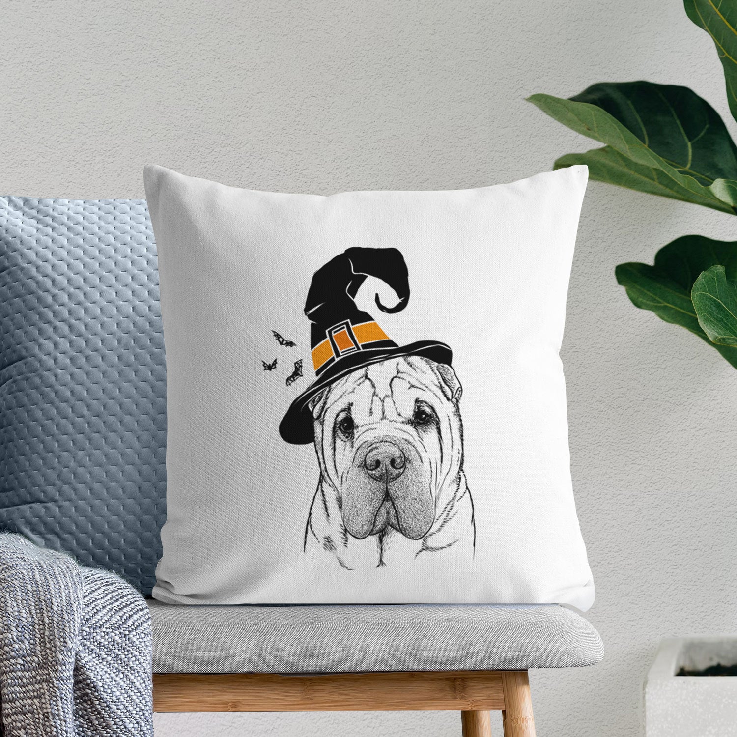 Lilly the Shar Pei - Throw Pillow Cover