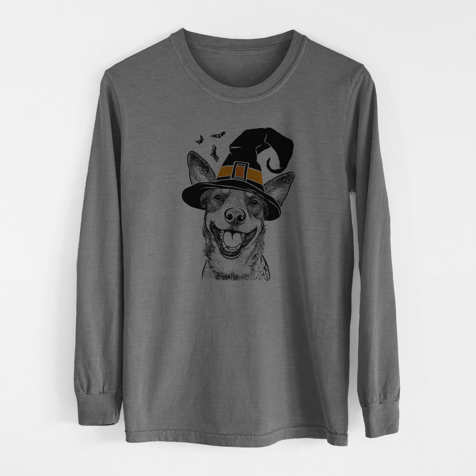 Witch Lily the Australian Cattle Dog - Men's Heavyweight 100% Cotton Long Sleeve