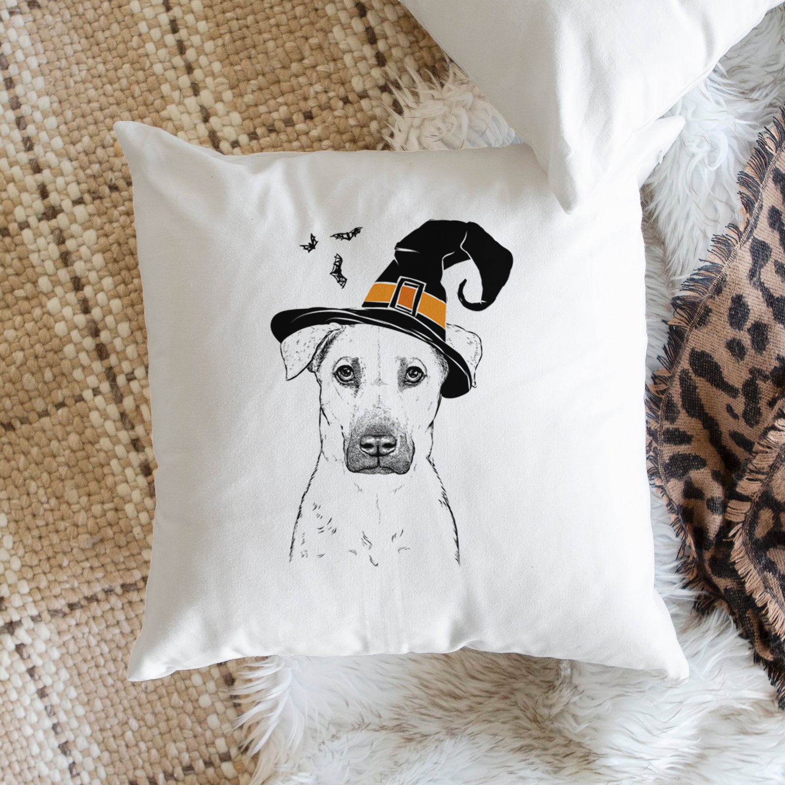 Luna the Black Mouth Cur - Throw Pillow Cover