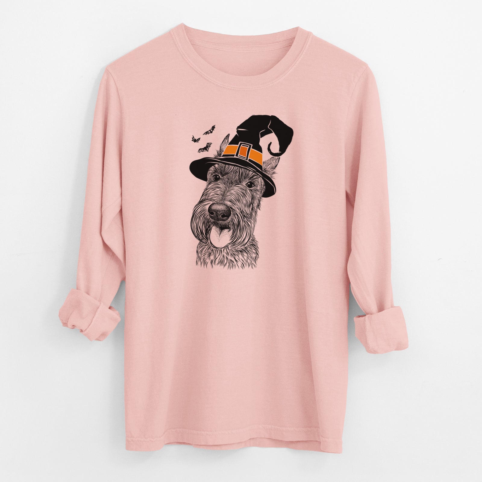 Witch Magnus the Scottish Terrier - Men's Heavyweight 100% Cotton Long Sleeve