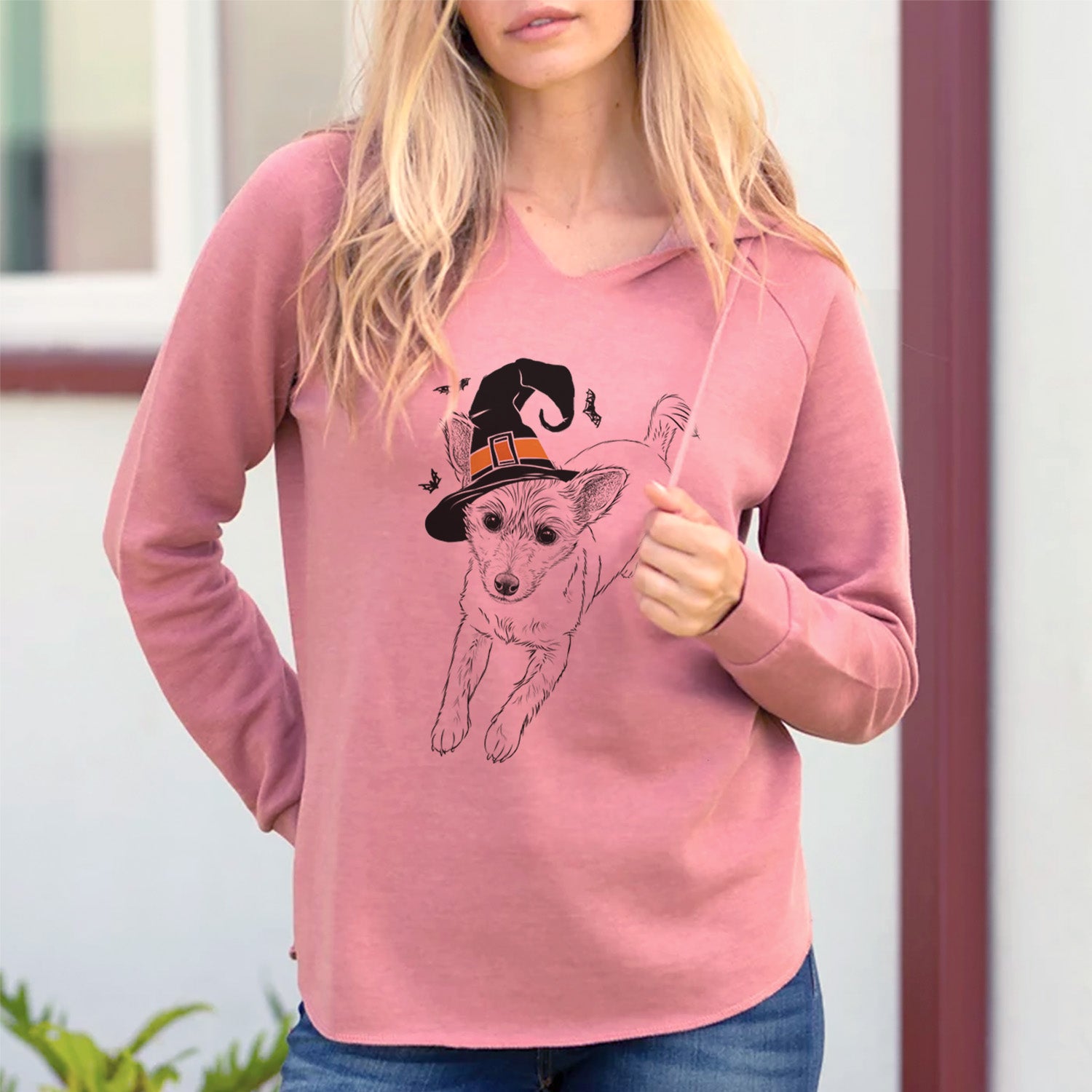 Witch Maisie the Terrier Mix - Cali Wave Hooded Sweatshirt