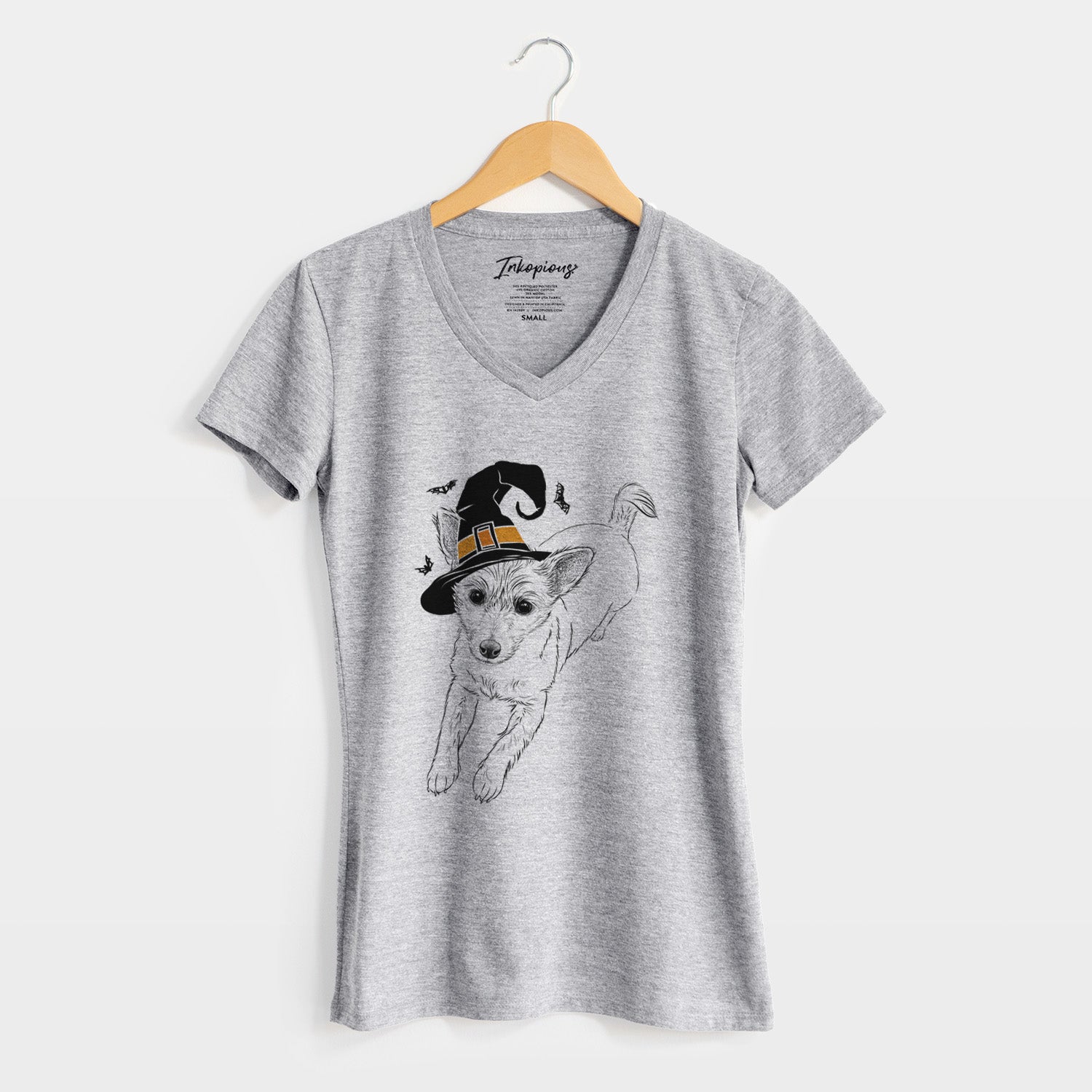 Witch Maisie the Terrier Mix - Women's Perfect V-neck Shirt