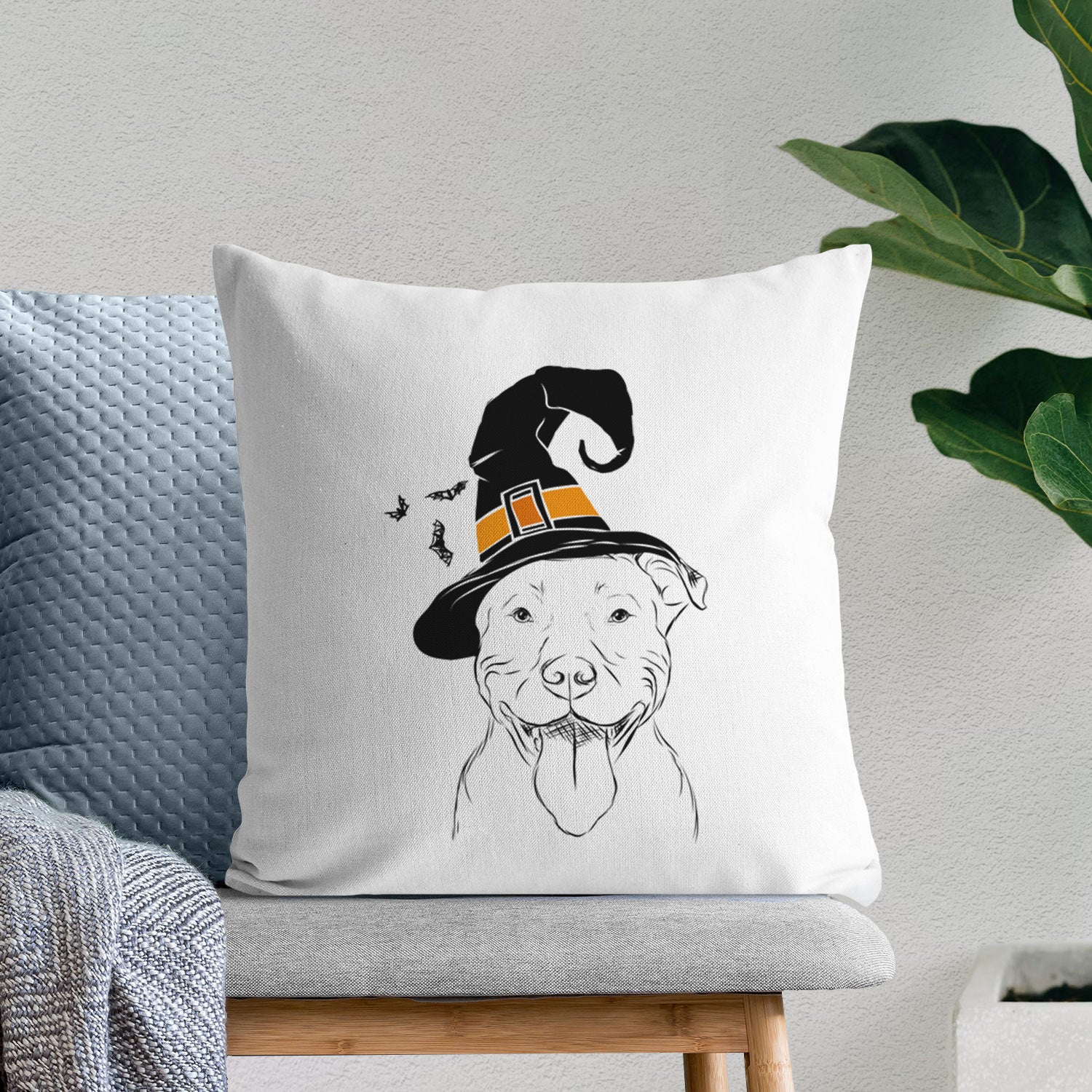Major the Pitbull - Throw Pillow Cover