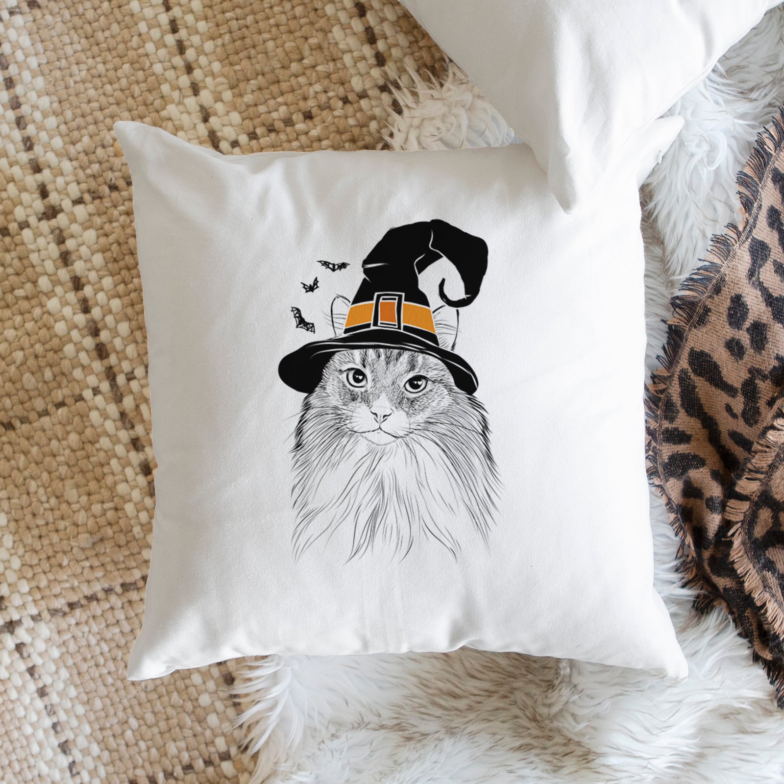 Maks the Siberian Cat - Throw Pillow Cover