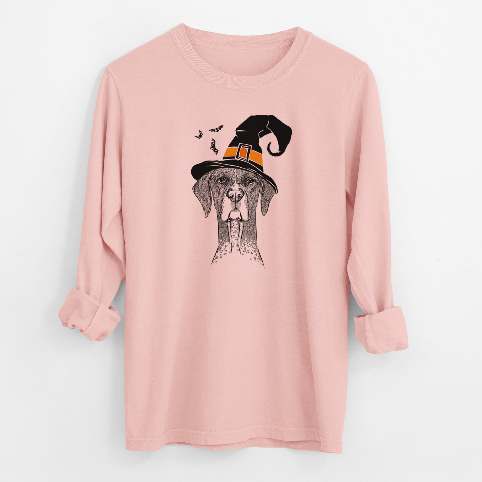 Witch Mattis the German Shorthaired Pointer - Men's Heavyweight 100% Cotton Long Sleeve