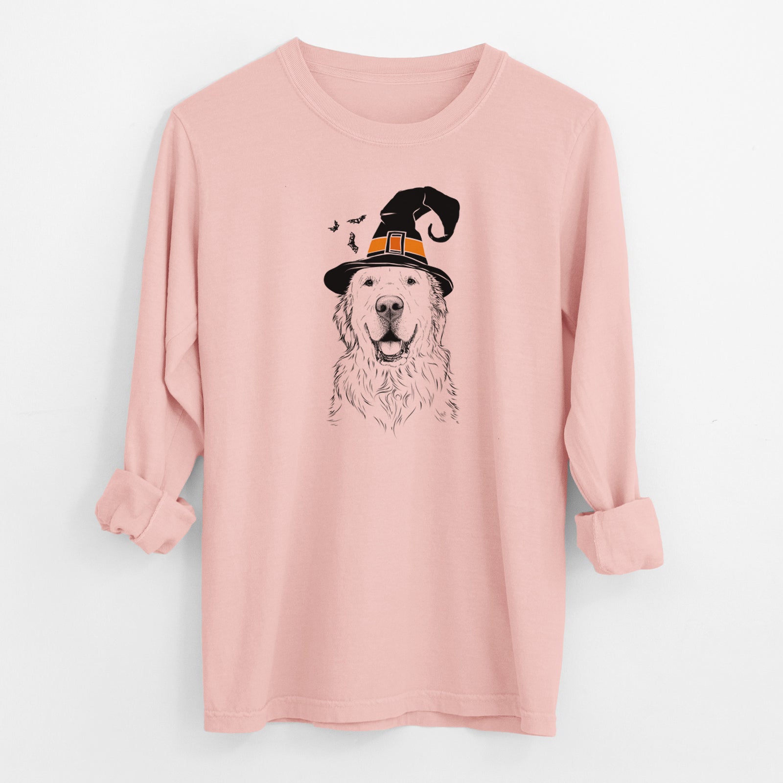 Witch Maximus the Golden Retriever - Men's Heavyweight 100% Cotton Long Sleeve