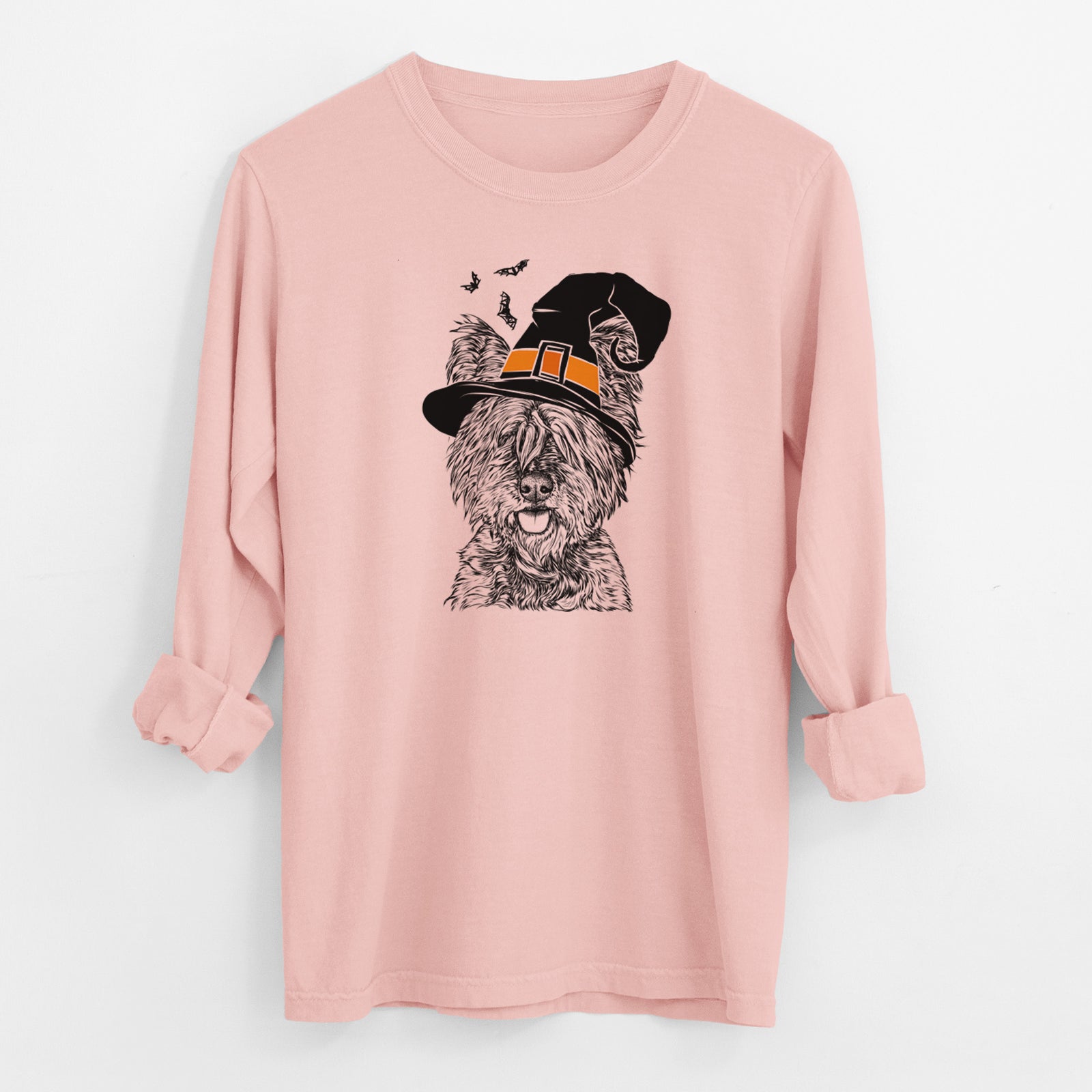 Witch McDuff the Cairn Terrier - Men's Heavyweight 100% Cotton Long Sleeve