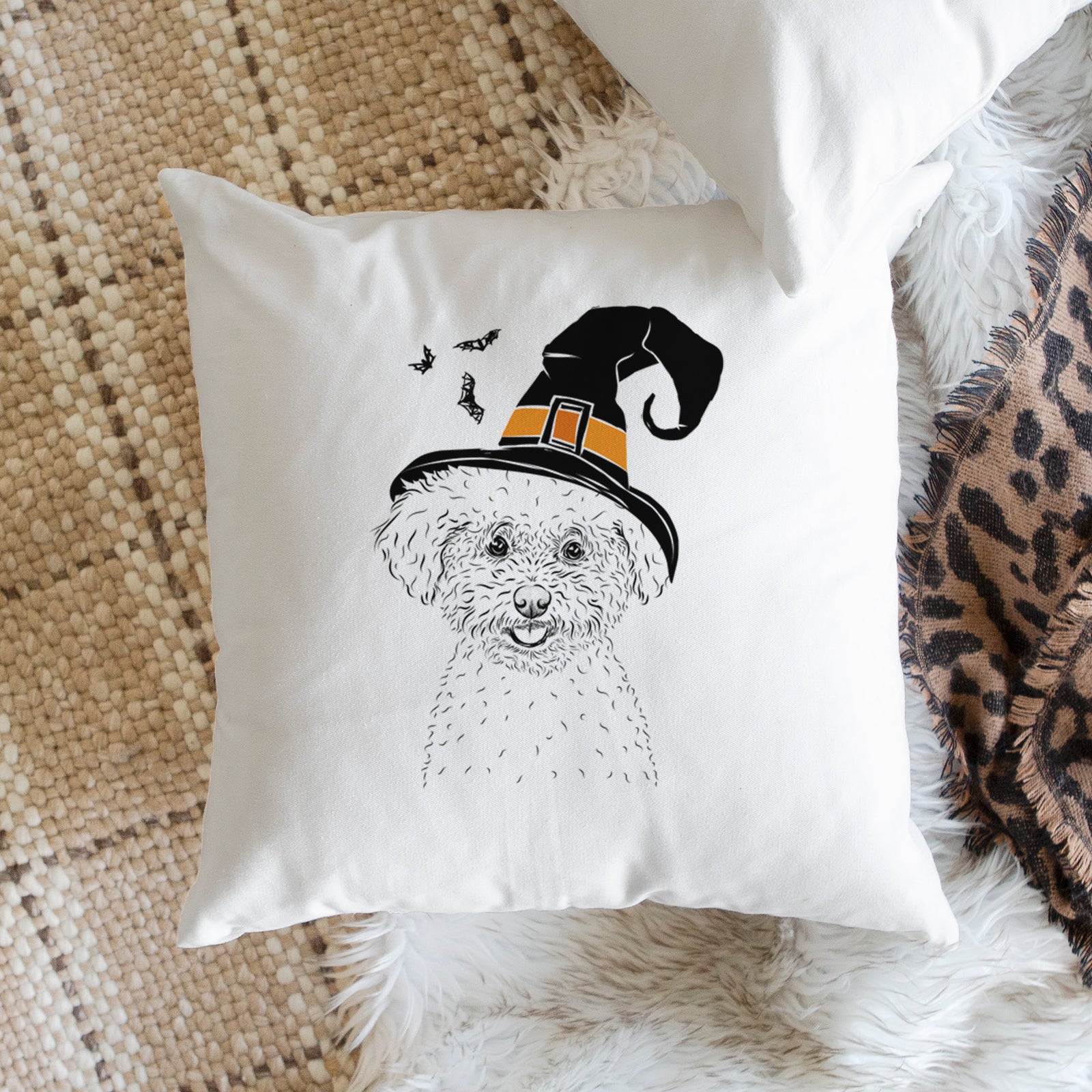 Mickey the Bichon Frise - Throw Pillow Cover