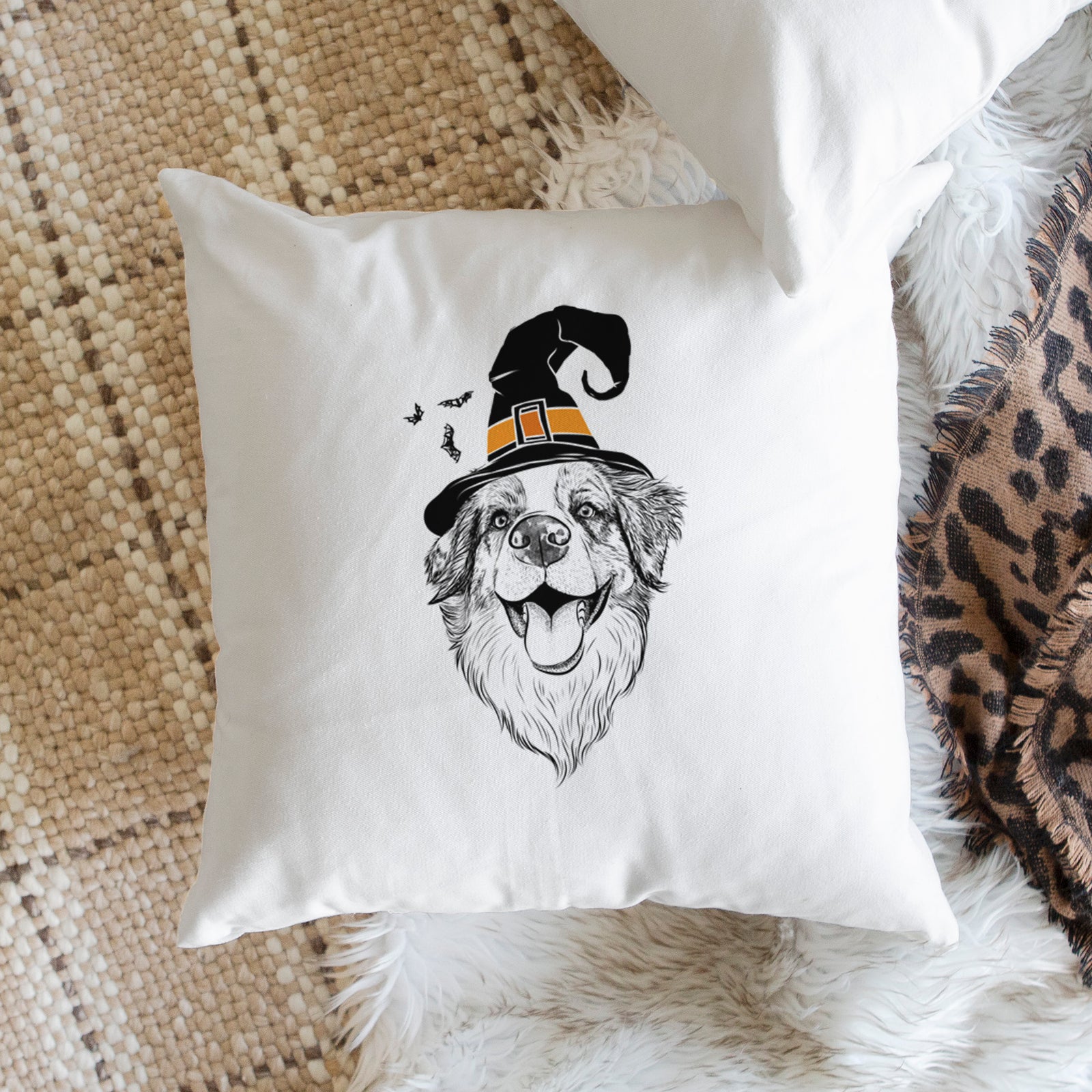 Mila the Australian Shepherd - Throw Pillow Cover