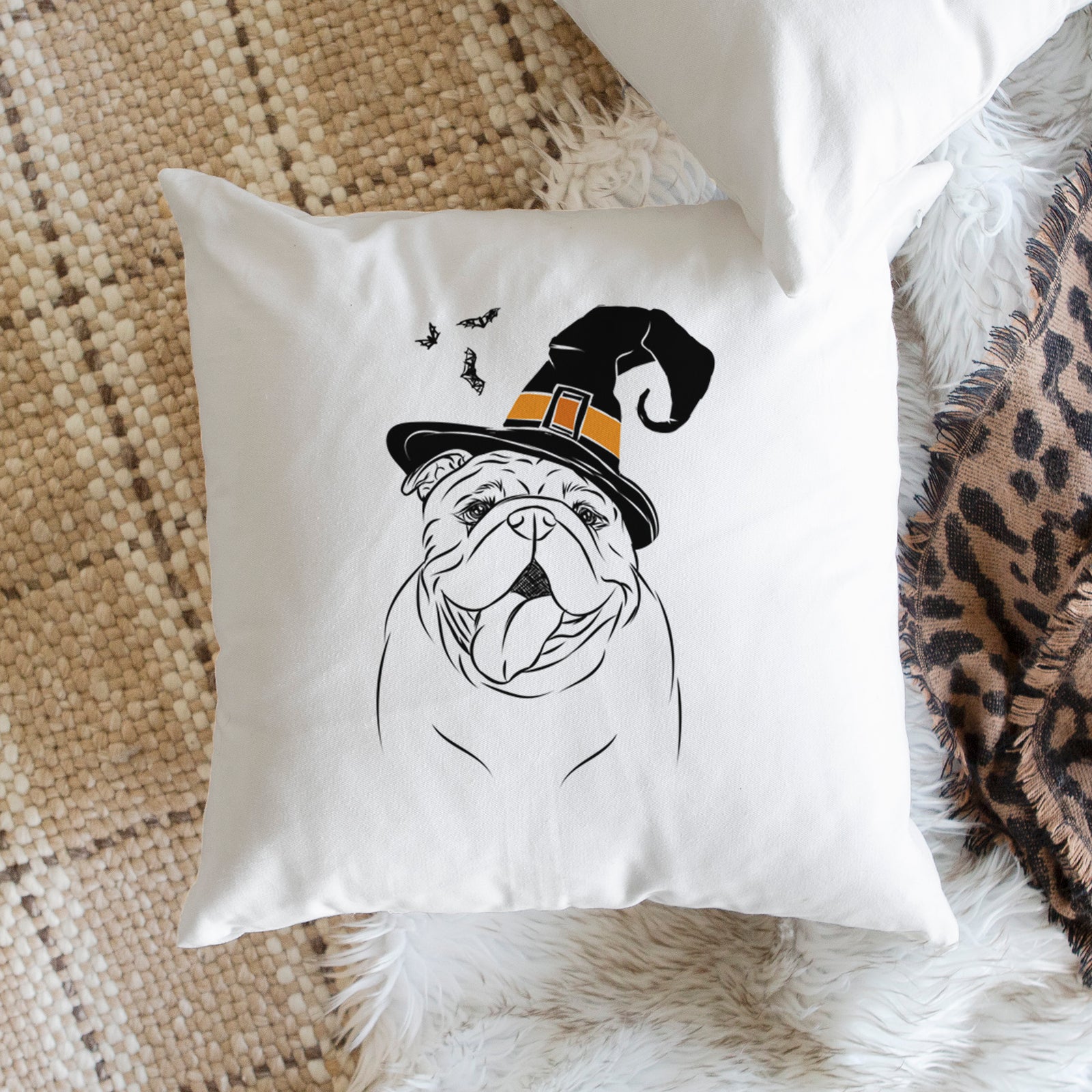 Missy Moo the English Bulldog - Throw Pillow Cover