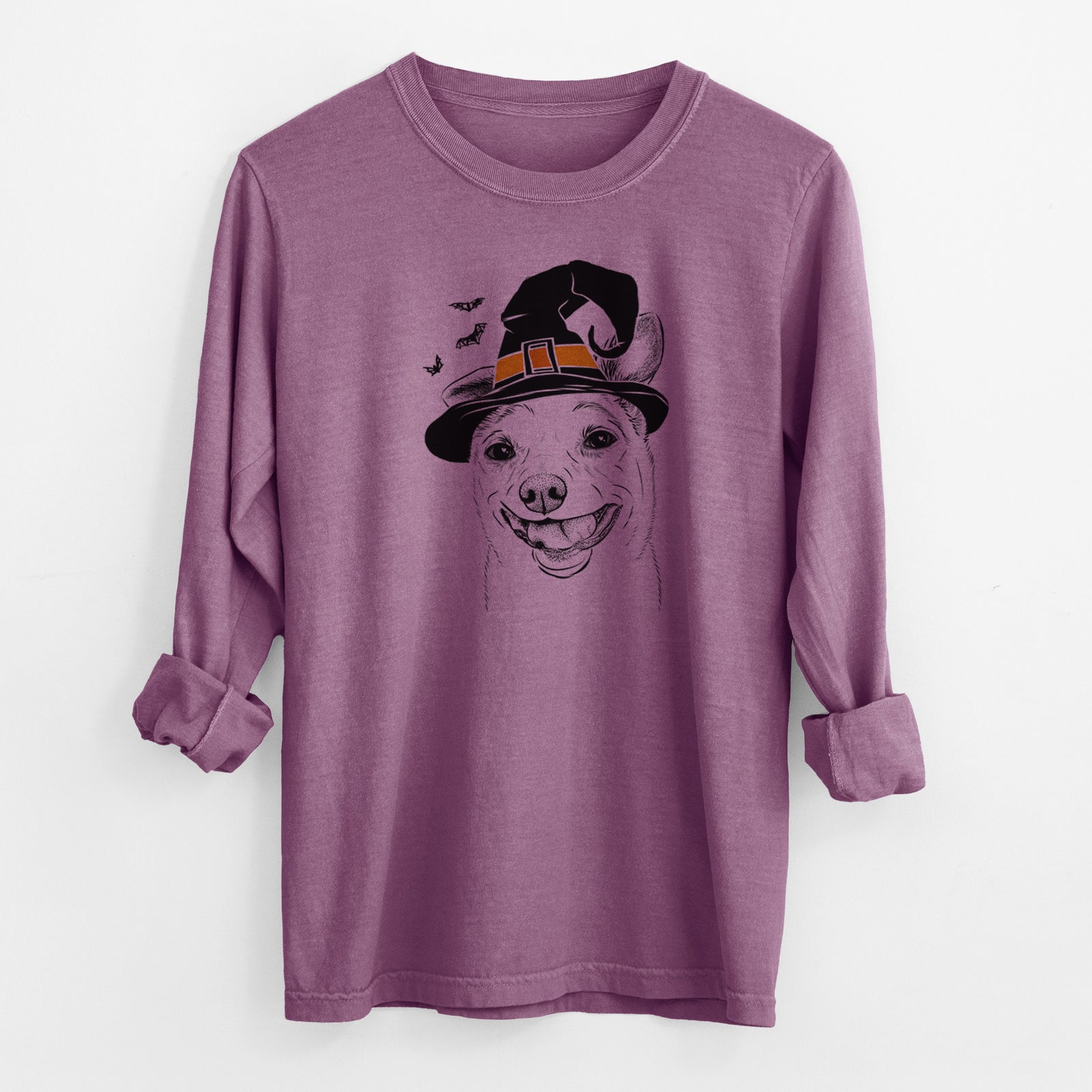 Witch Mortimer the Mixed Breed - Men's Heavyweight 100% Cotton Long Sleeve