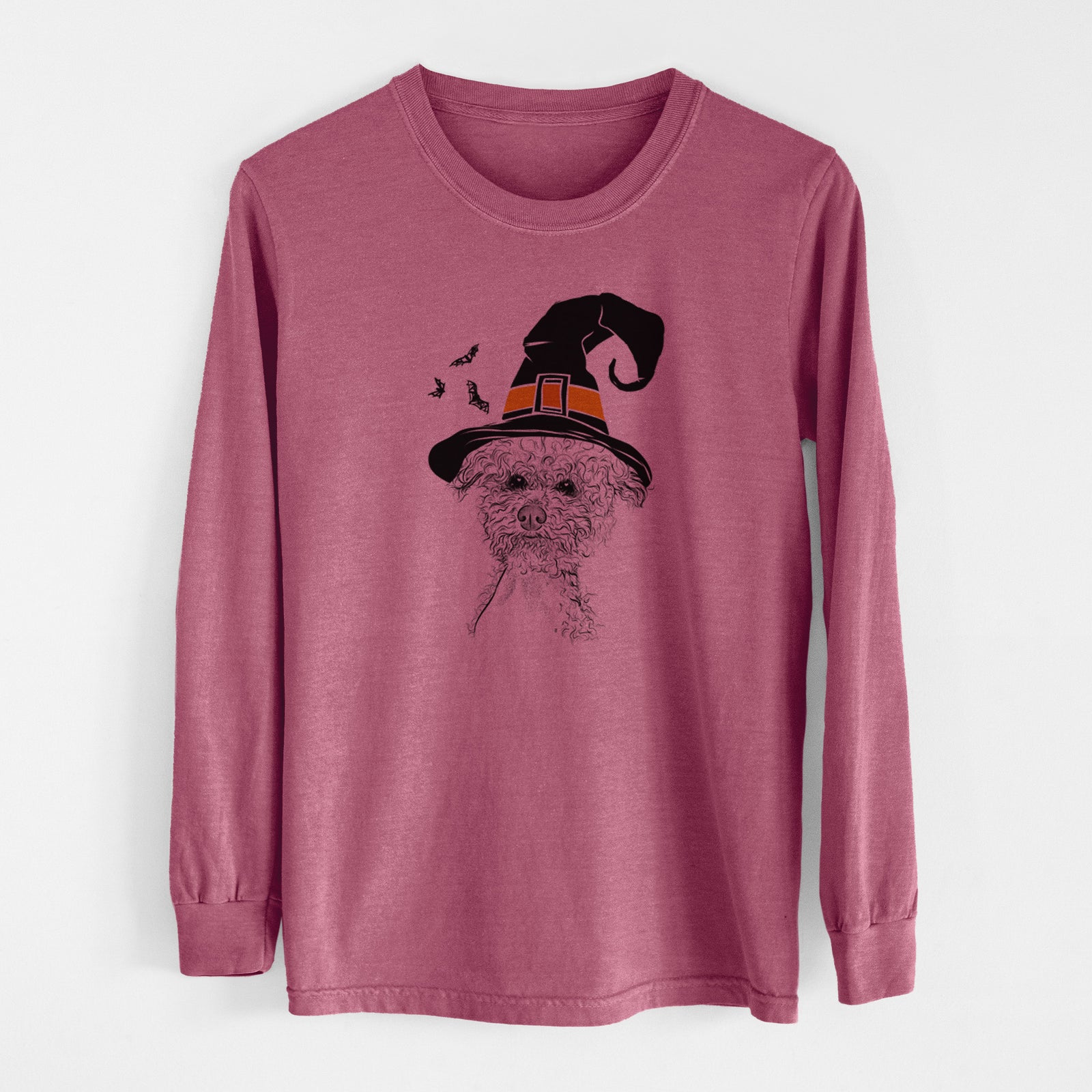 Witch Muffin the Poodle - Men's Heavyweight 100% Cotton Long Sleeve