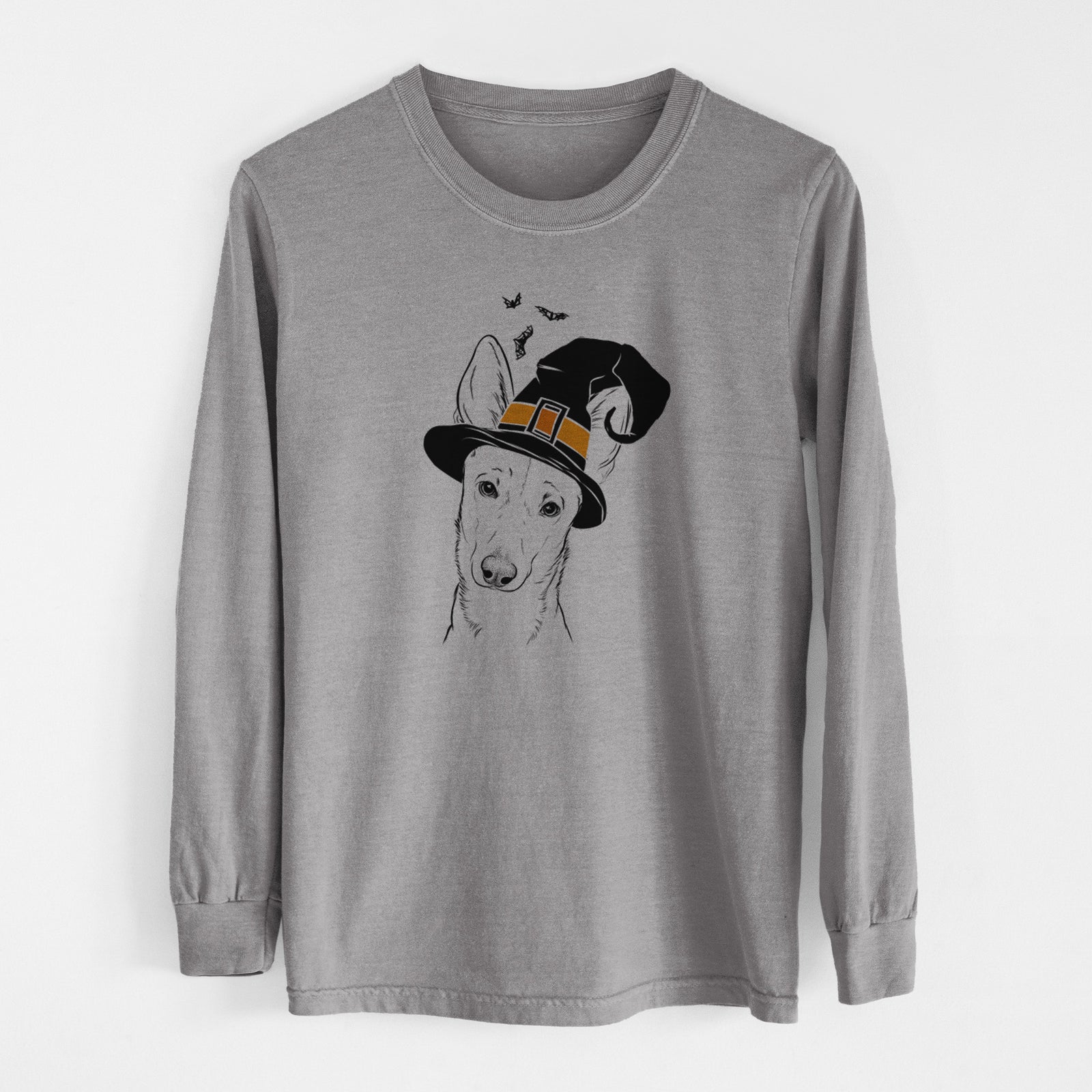 Witch Nala the Carolina Dog - Men's Heavyweight 100% Cotton Long Sleeve