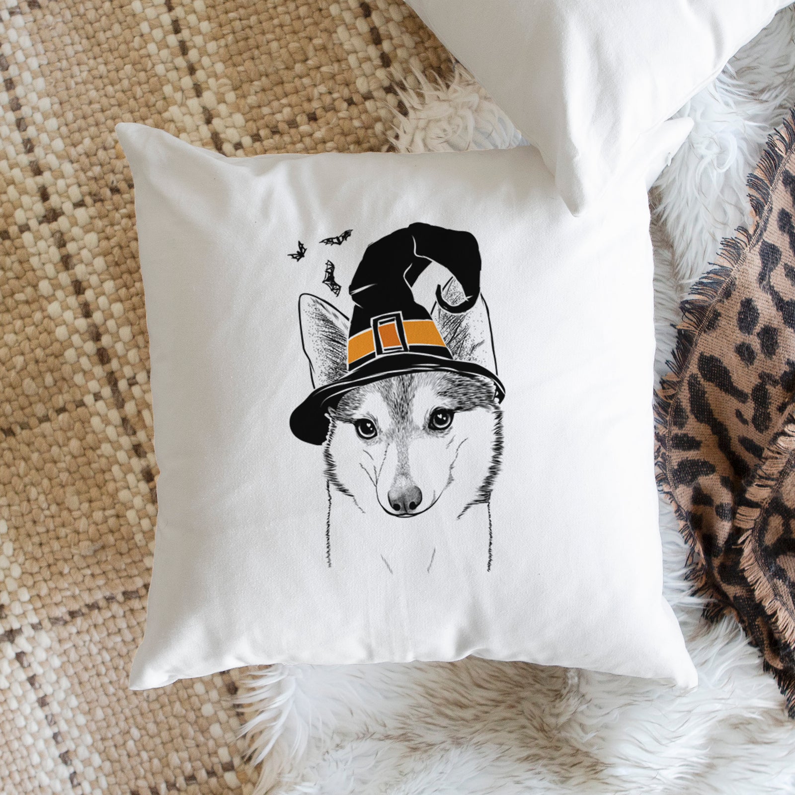 Nami the Alaskan Klee Kai - Throw Pillow Cover