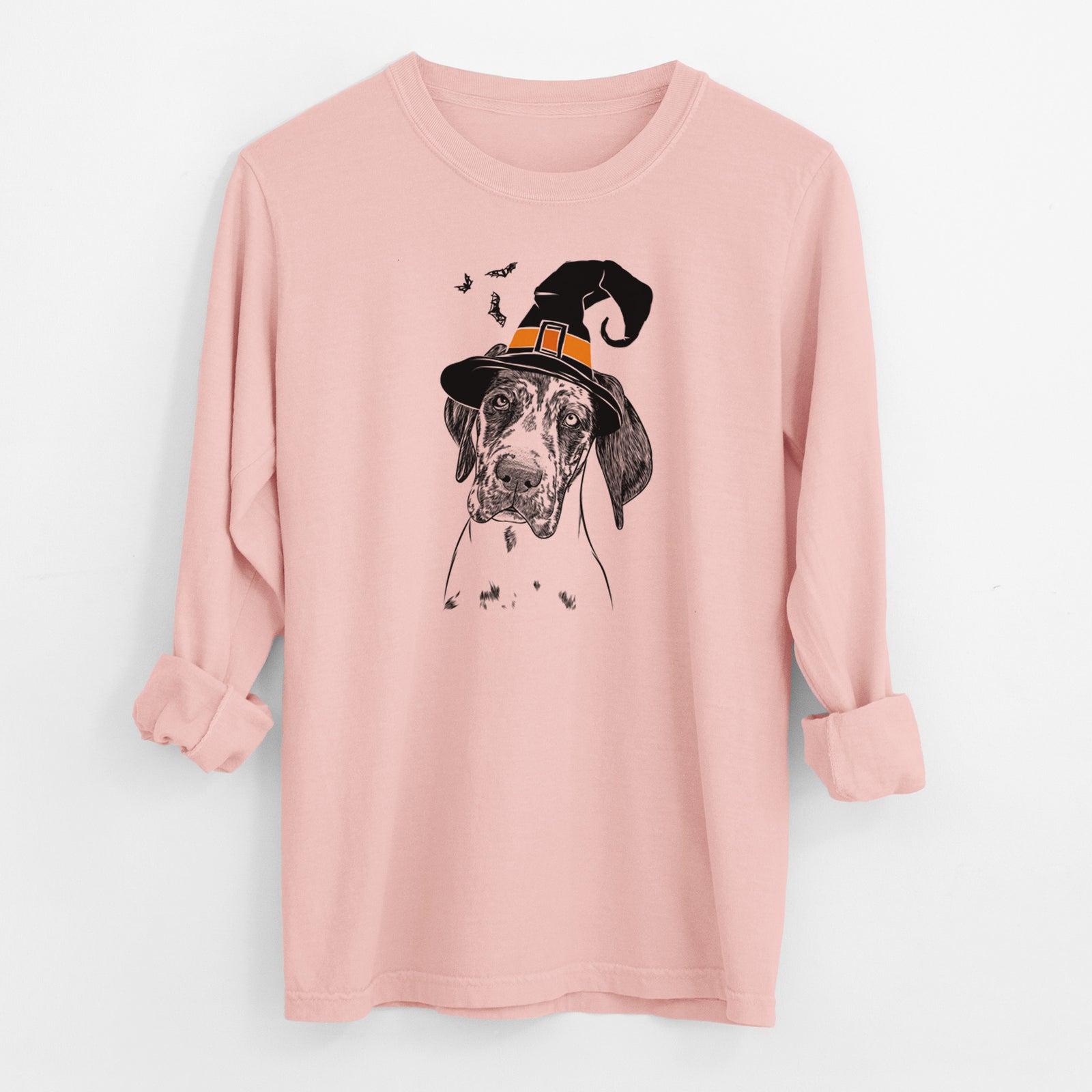 Witch Nyx the Great Dane - Men's Heavyweight 100% Cotton Long Sleeve