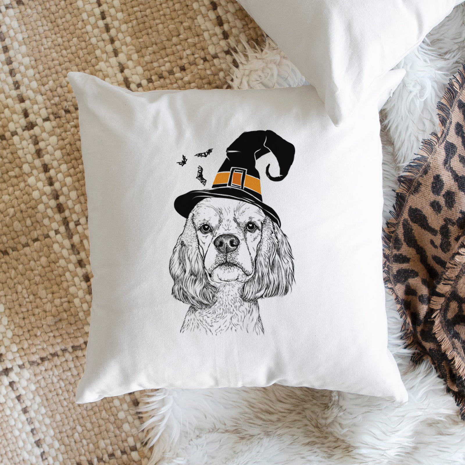 Oakley the American Cocker Spaniel - Throw Pillow Cover